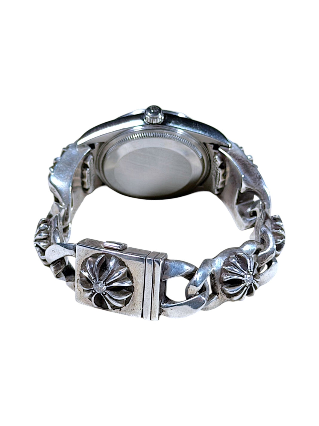 Rolex Oyster Perpetual CH Plus Cross Diamond Link Watch