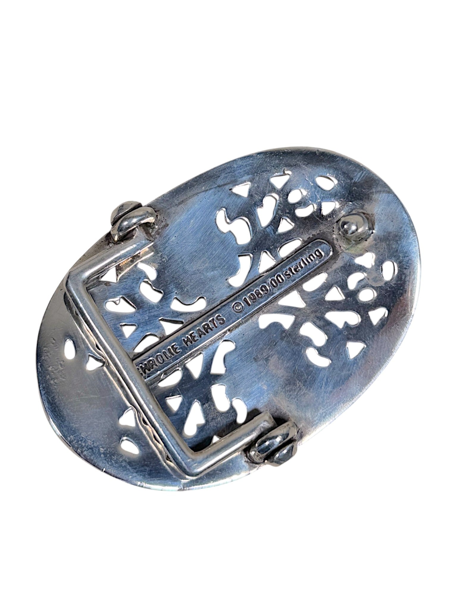 Authentic Chrome Hearts Oval Cross Belt Buckle