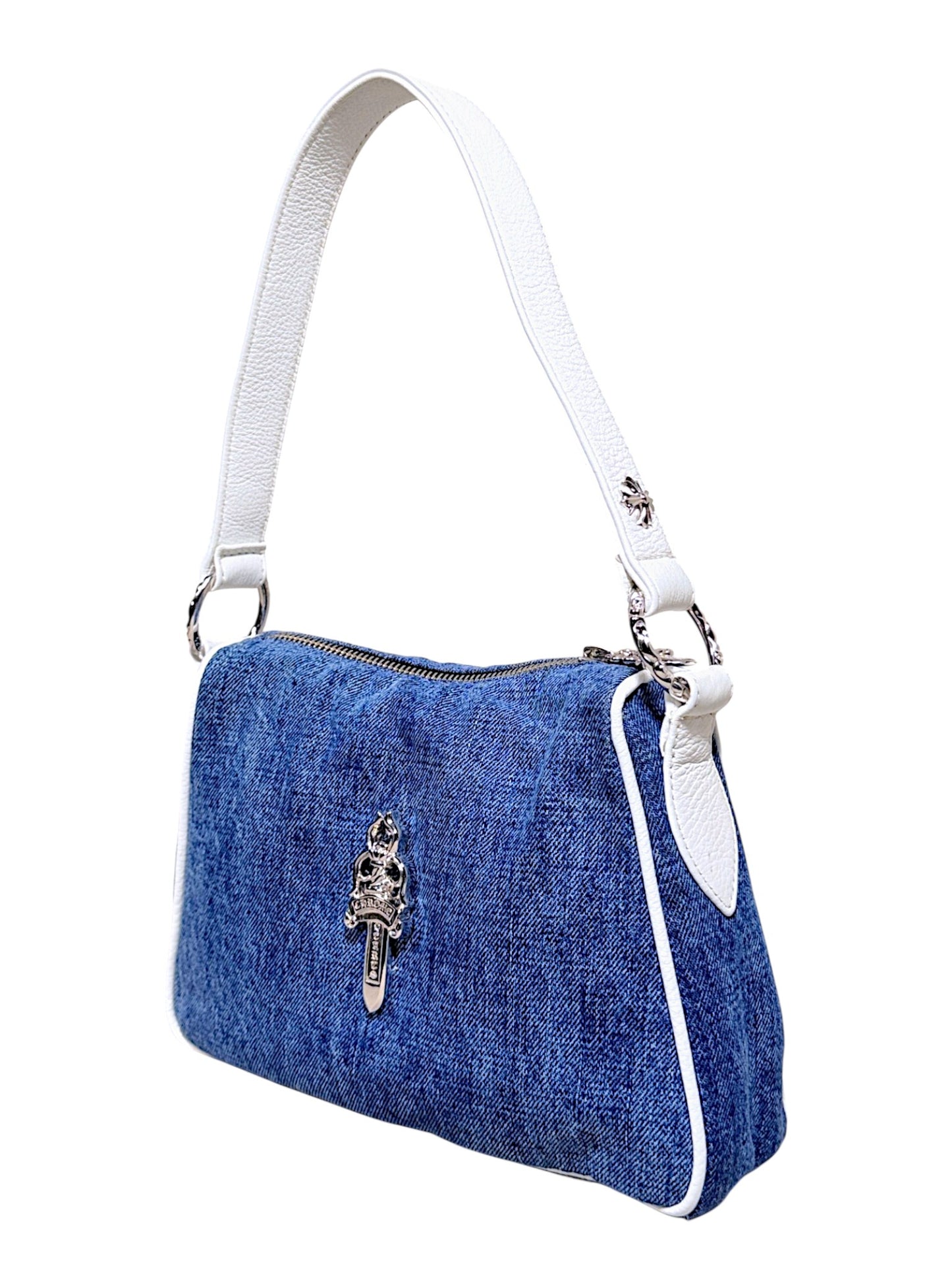 Chrome Hearts Chicken Nugget Bag Rhodium Silver Dagger Zipper