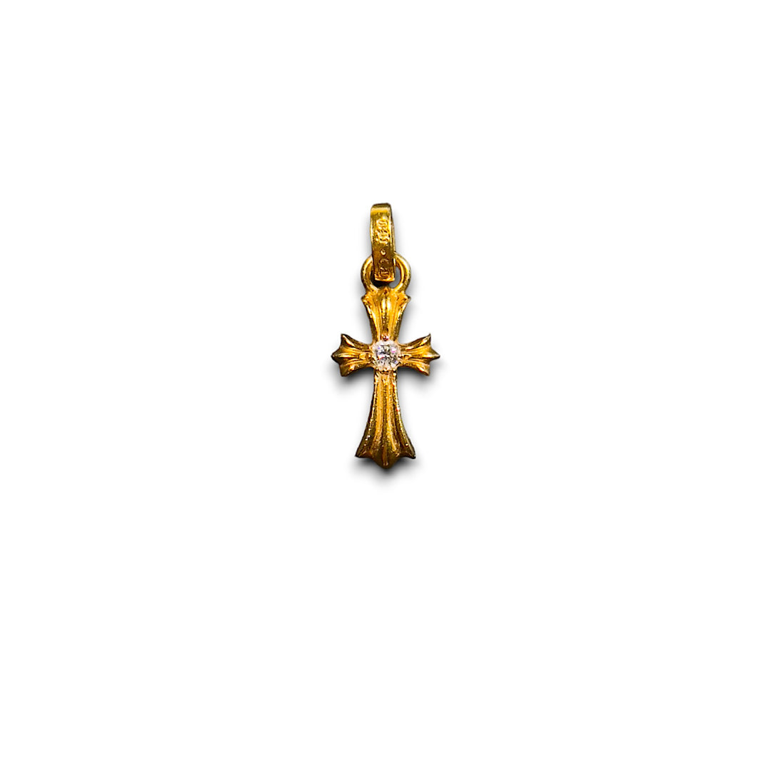 Chrome Hearts Diamond Baby fat Pendant Sterling Silver Hardware