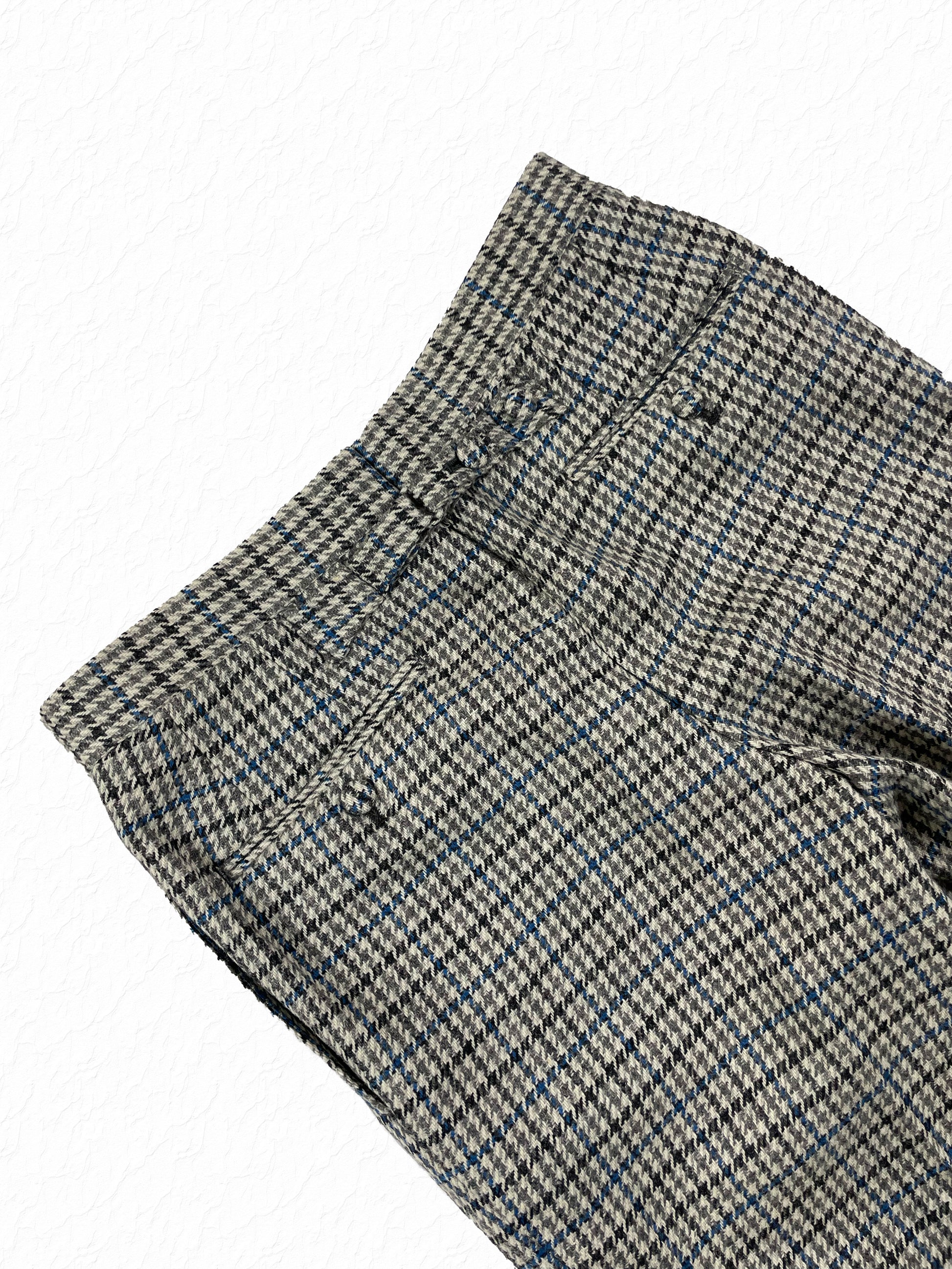 Cuffed hem wool check trousers Thom Browne Fall 2005