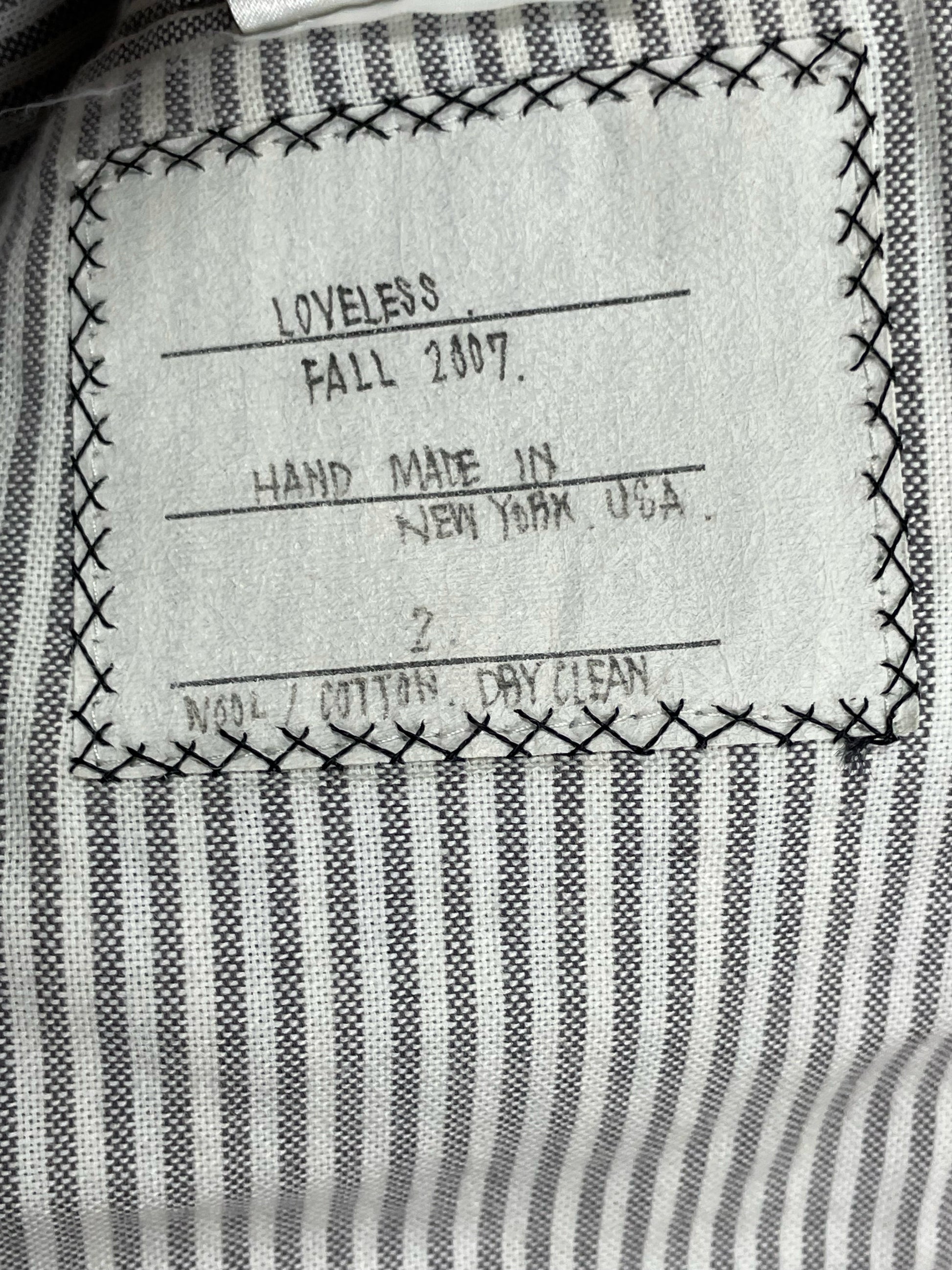 Handmade New York Thom Browne wool overcoat with grey striped cotton lining