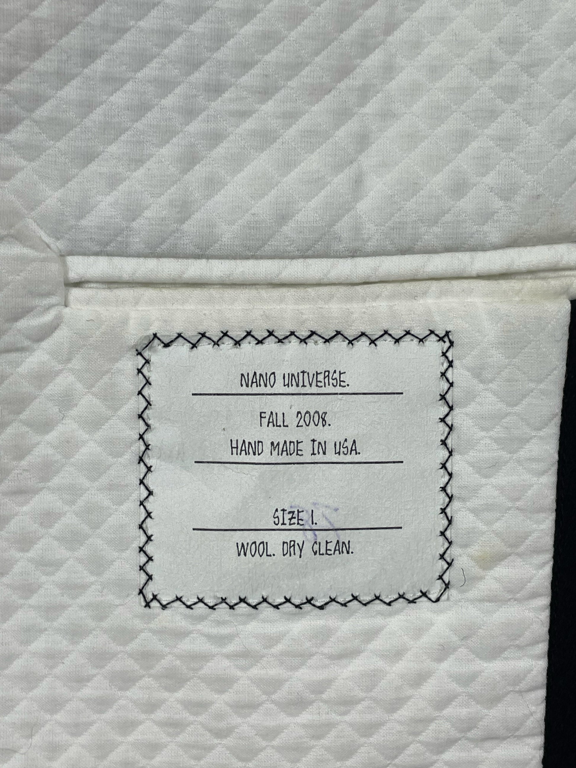 Nano Universe Fall 2008 handmade Thom Browne coat label