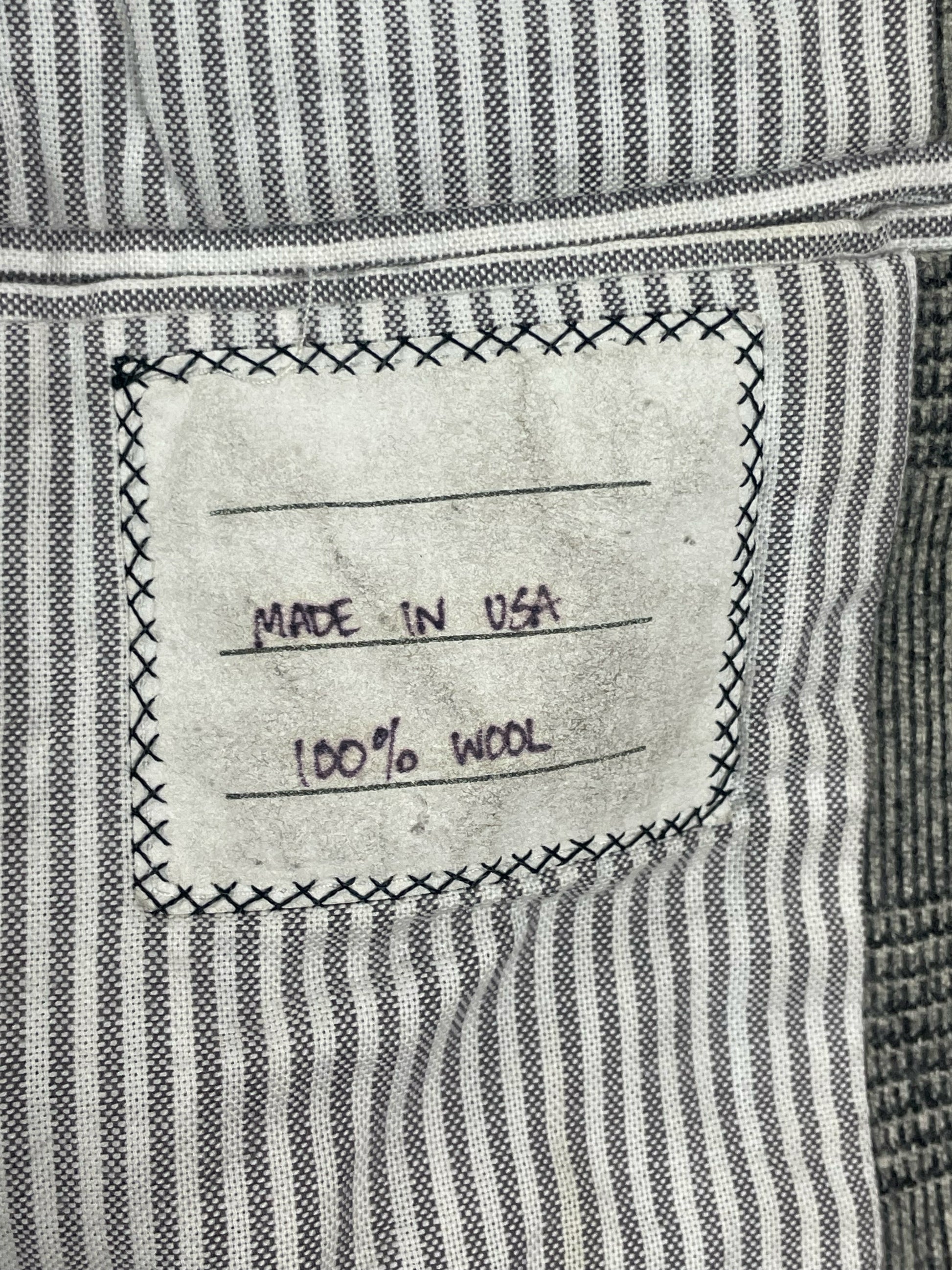 Made in USA grey wool tailoring by Thom Browne New York