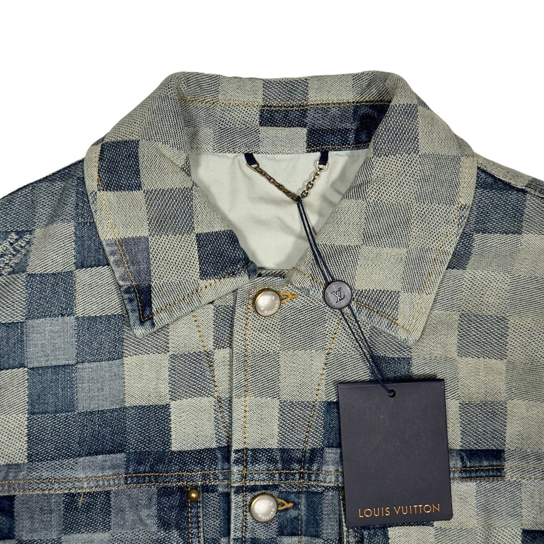 Louis Vuitton Chic Damier Denim Jacket Pharrell Williams LV Archival
