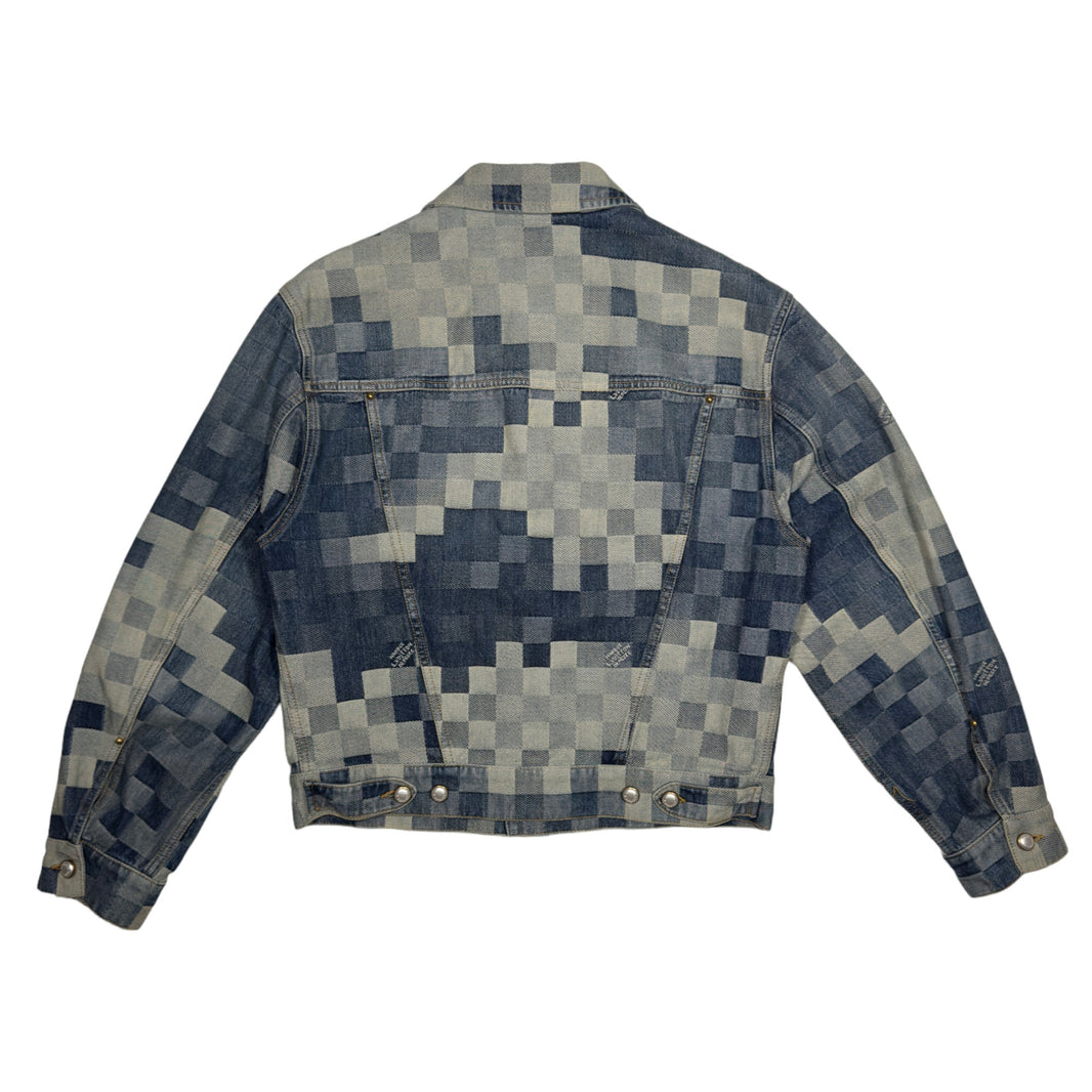 Louis Vuitton Chic Damier Denim Jacket Pharrell Williams LV Sterling Silver Hardware