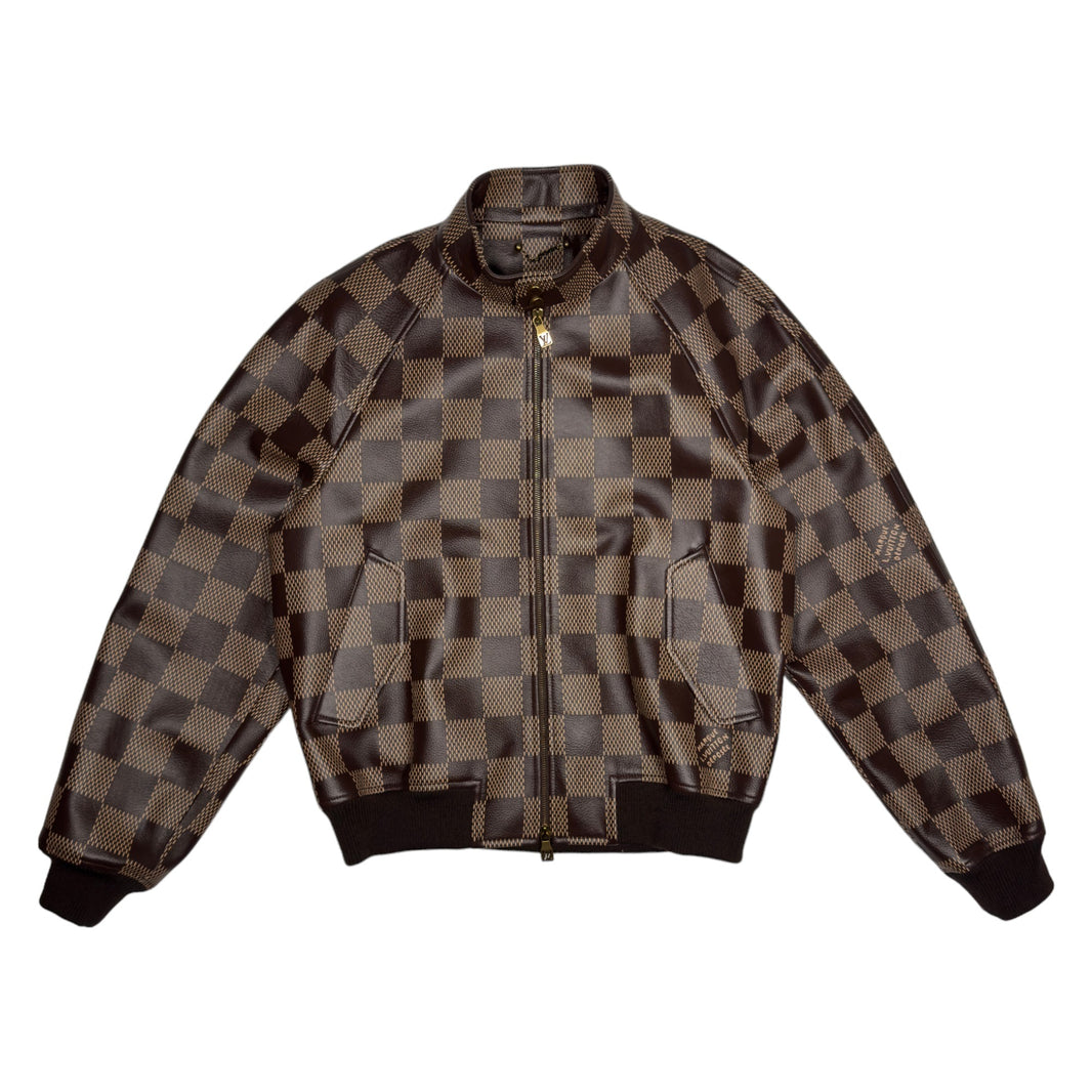 Runway Leather Damier Harrington Jacket - Pharrell Williams