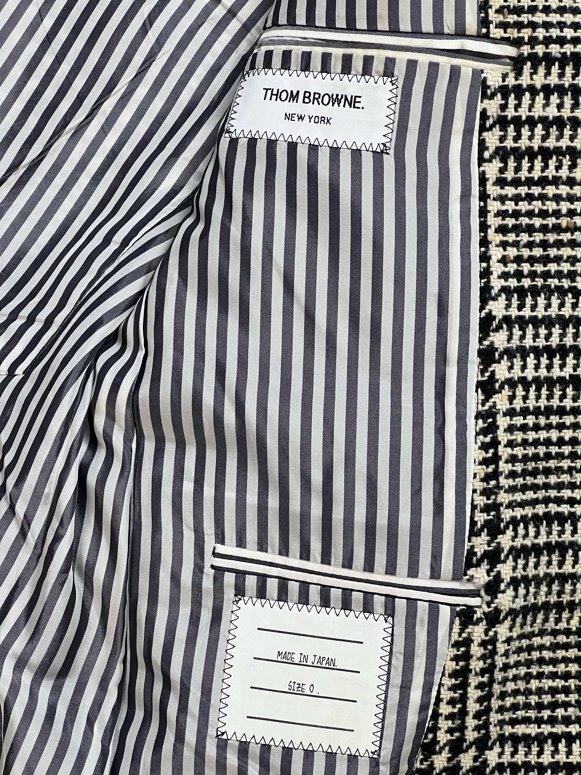 Thom Browne New York Made in Japan size 0 label on striped lining