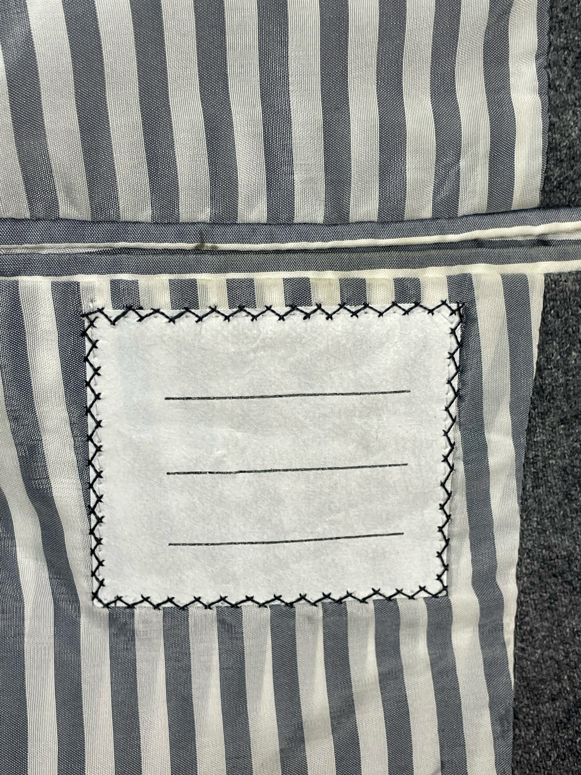 Thom Browne striped lining blazer with hand stitched interior label