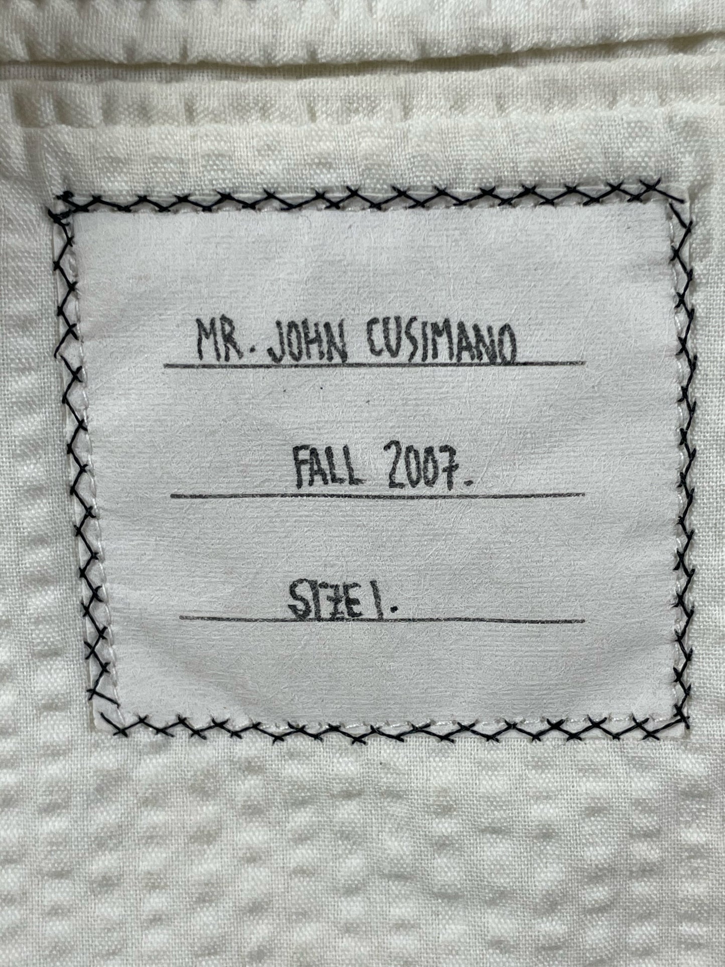 Spring 2007 Thom Browne archival white cotton blazer in size 1