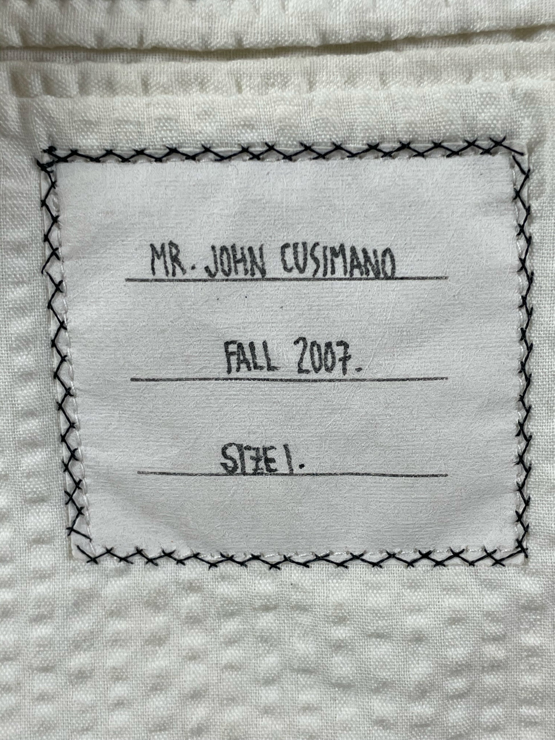 Spring 2007 Thom Browne archival white cotton blazer in size 1