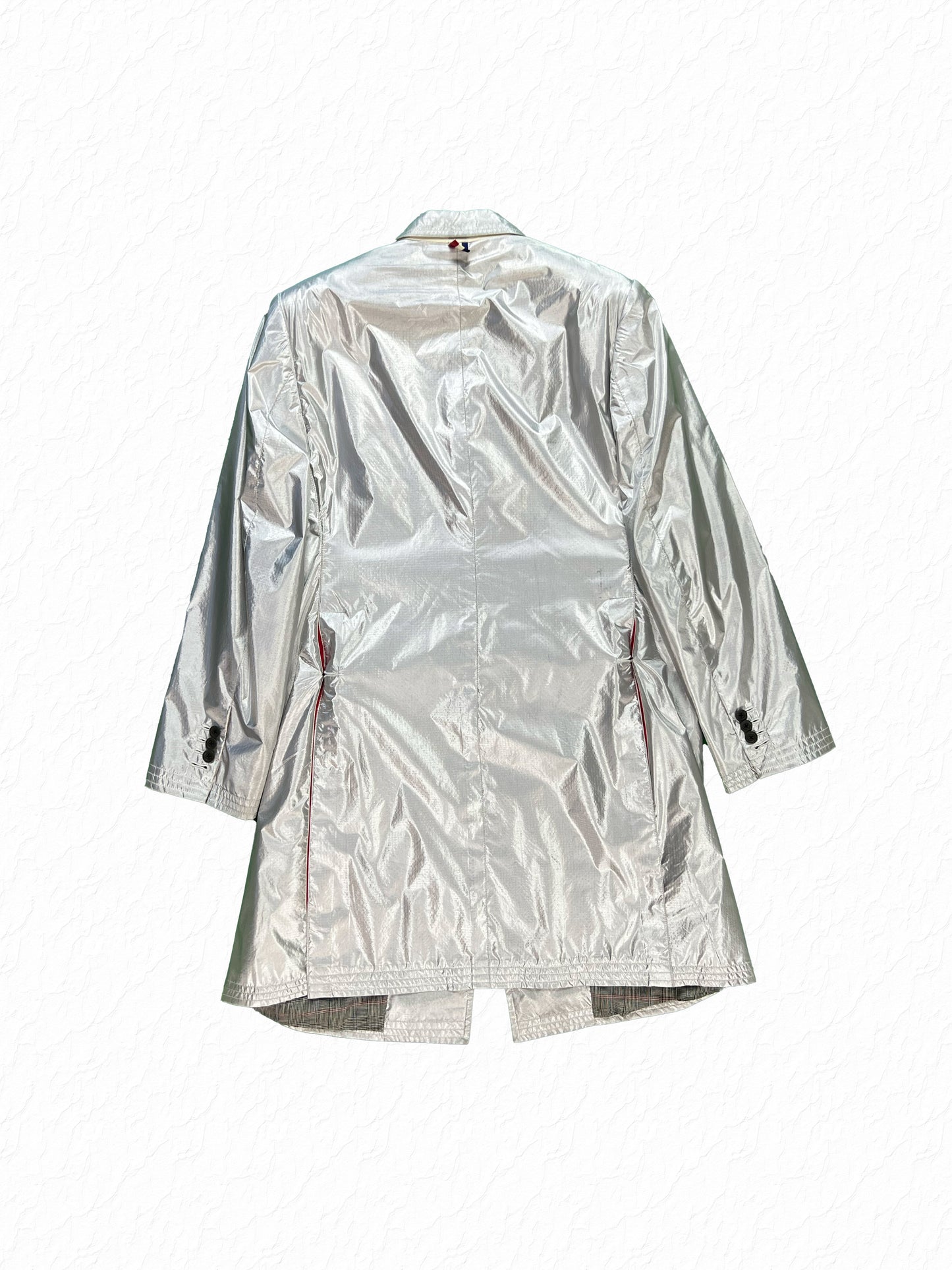 Silver Nylon M3 Chesterfield Coat Thom Browne Archival Spring 2010