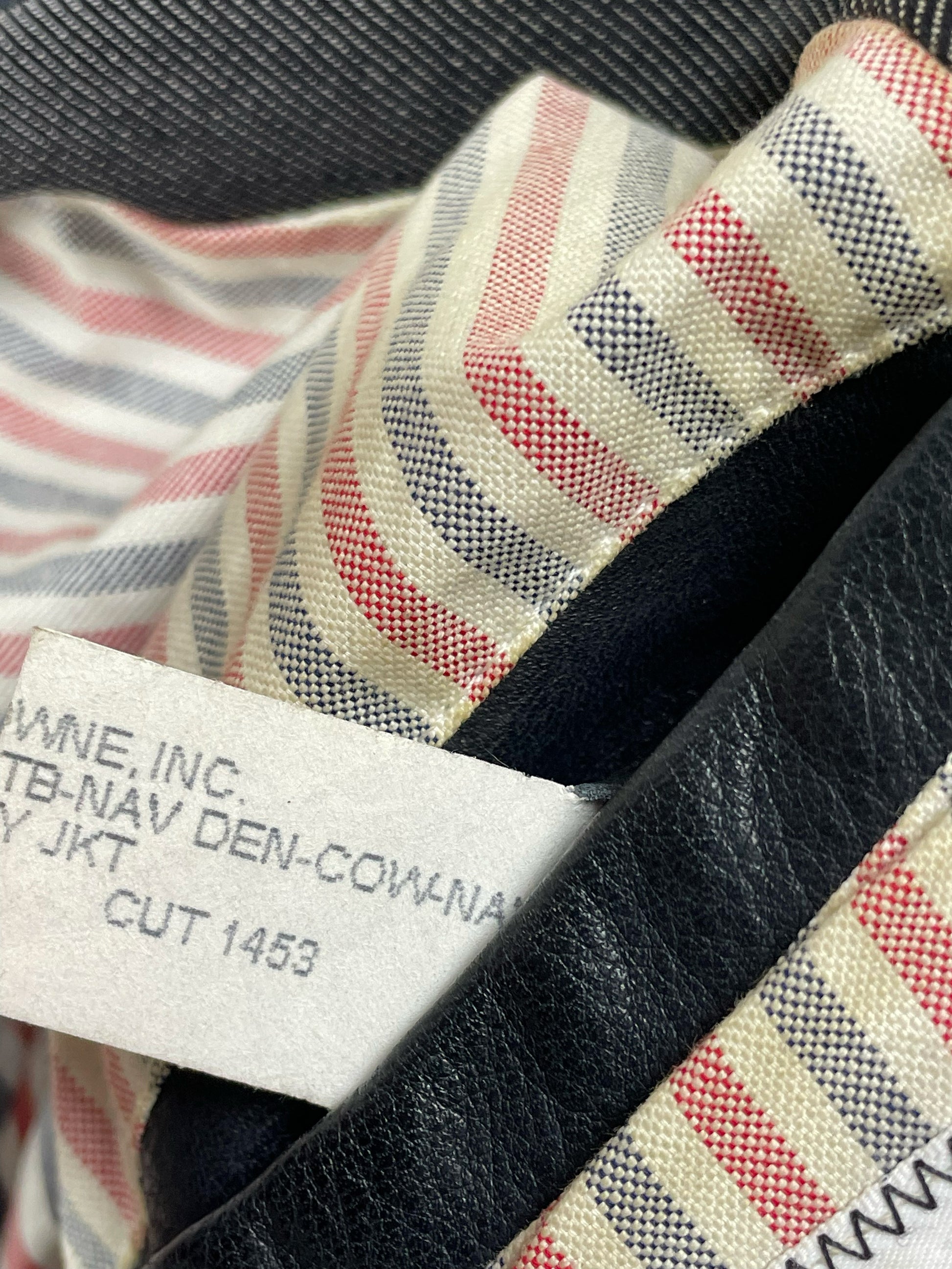 Thom Browne collared denim varsity jacket size 00