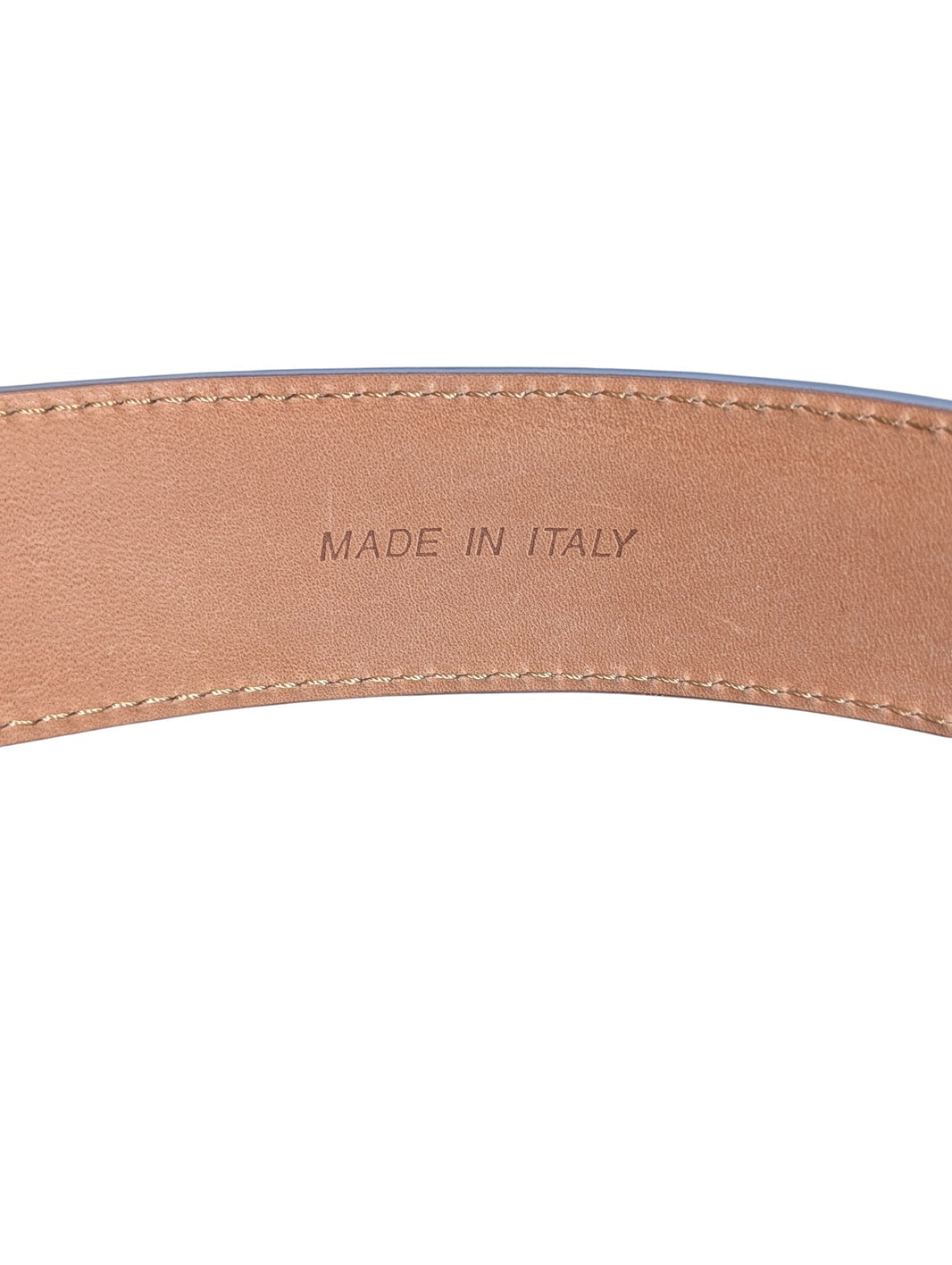AMAL Blue Crocodile Leather Belt Strap Authenticated Designer