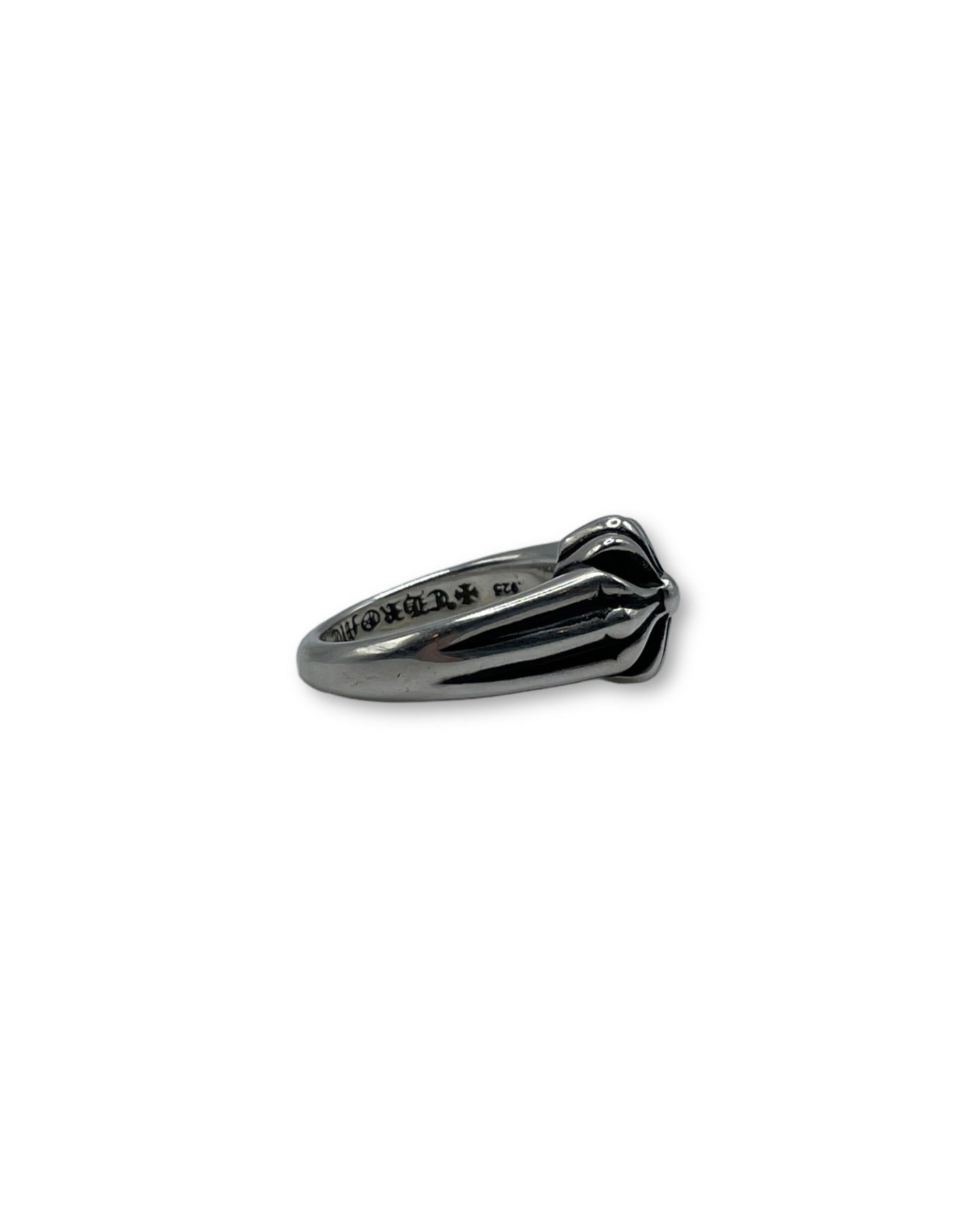 Chrome Hearts Cutout Plus Ring (8) Sterling Silver Hardware