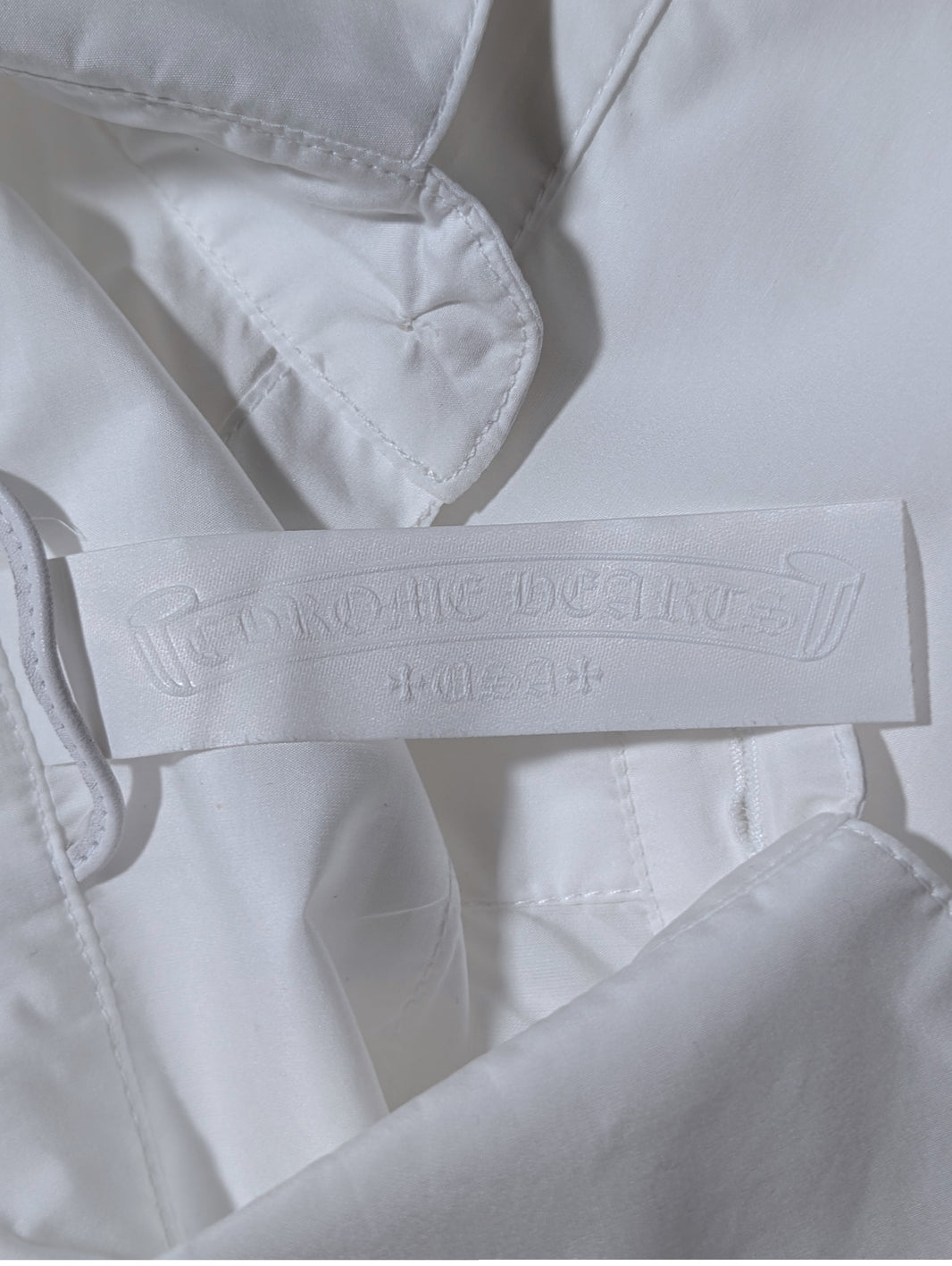 Chrome Hearts Button Up Cross Patch Shirt 'Mahal Kita' Authenticated Designer