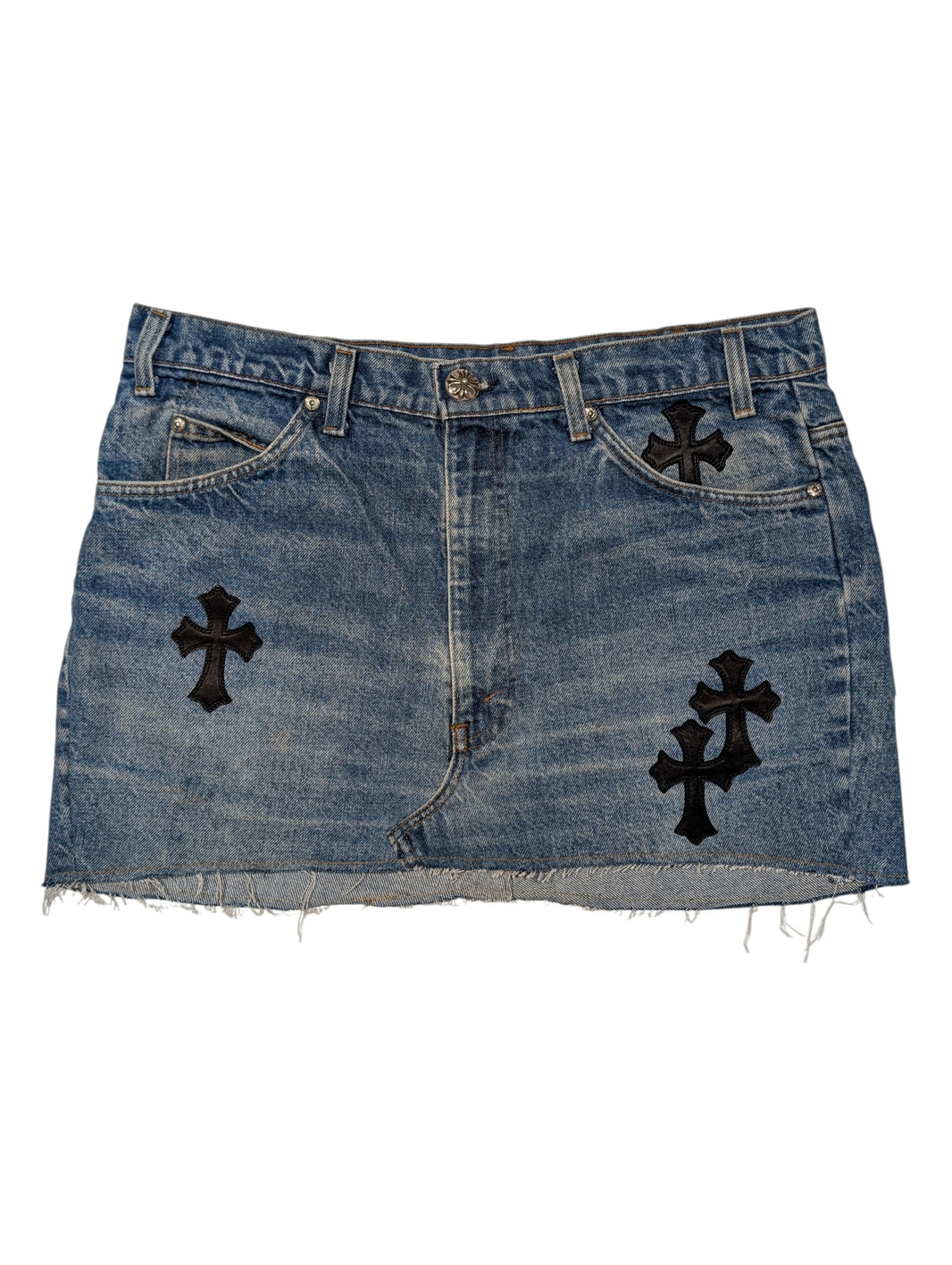 Leather Cross Patch Levi's Skirt