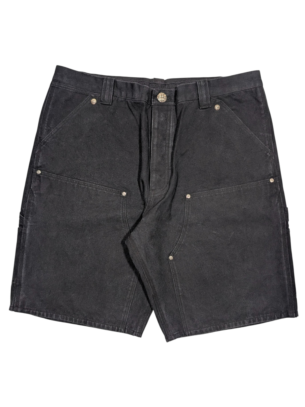 Chrome Hearts Carpenter Cross Patch Shorts Double Knee Sterling Silver Hardware