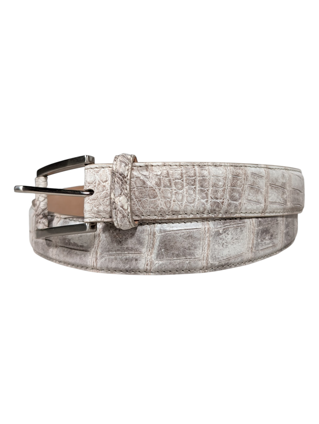Himalayan Crocodile Leather Belt - Buckle System