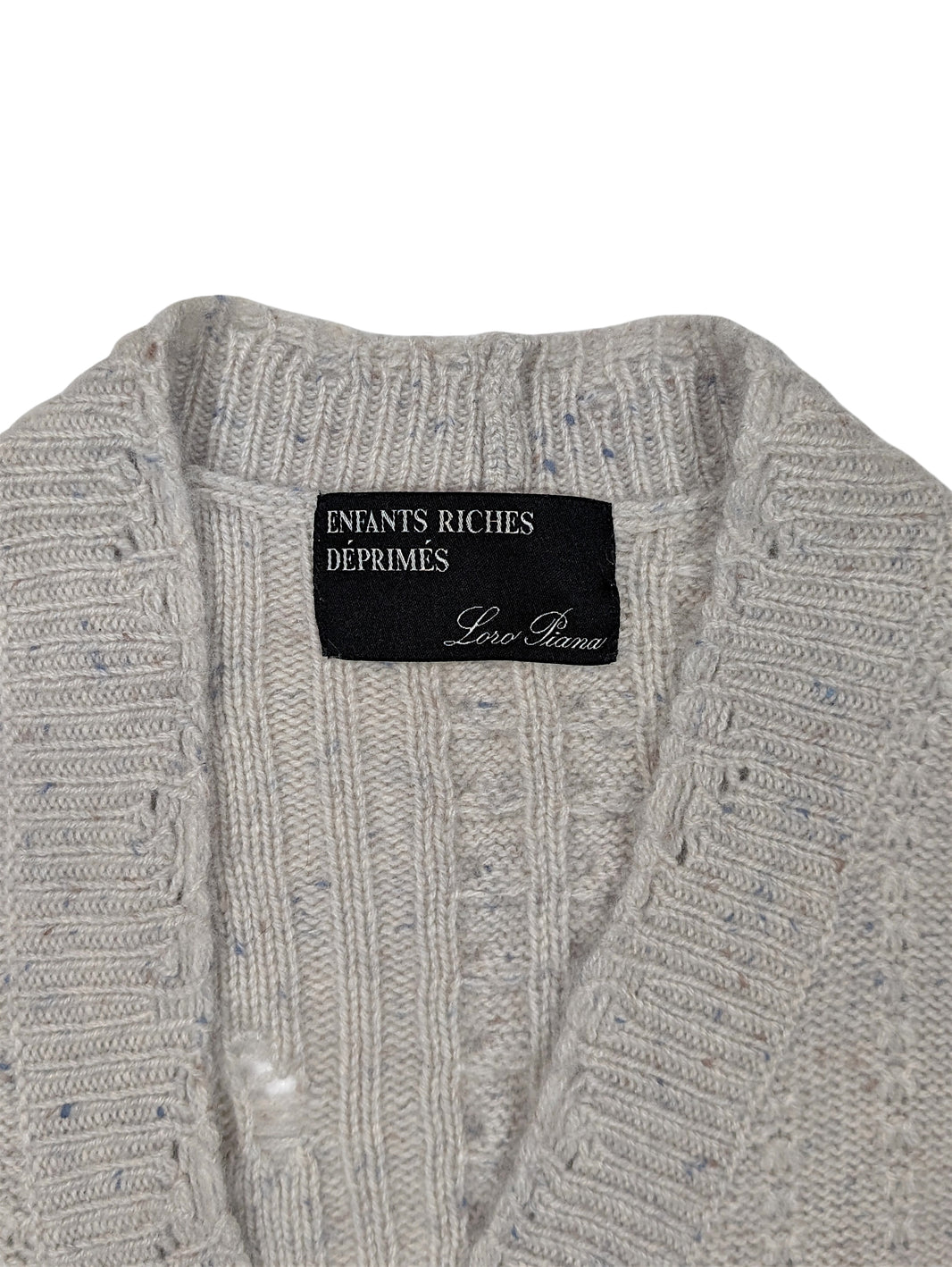 Enfants Riches Déprimés St. Vincent Loro Piana Asymmetrical Cashmere Cardigan Archival