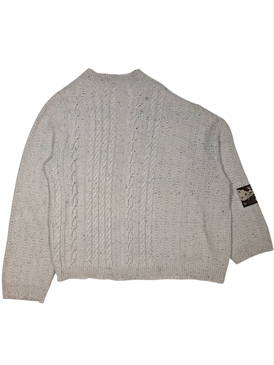 Enfants Riches Déprimés St. Vincent Loro Piana Asymmetrical Cashmere Cardigan Sterling Silver Hardware