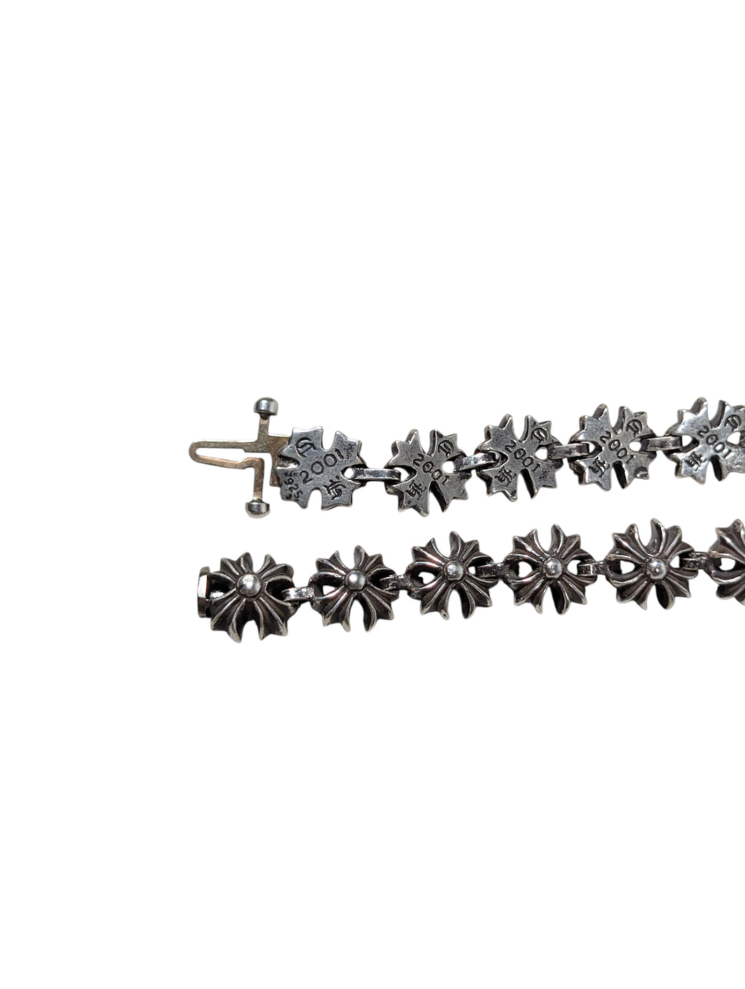 Chrome Hearts Silver CH Tiny Plus Bracelet Verified YP Collective