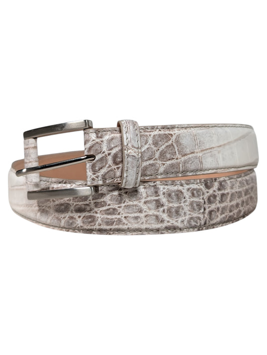 AMAL Himalayan Crocodile Leather Belt - Buckle System Authentic Belts