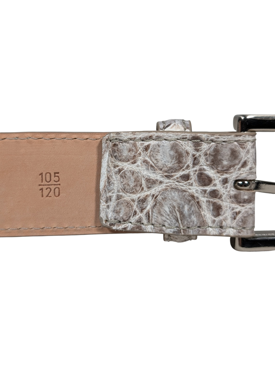 AMAL Himalayan Crocodile Leather Belt - Buckle System Archival