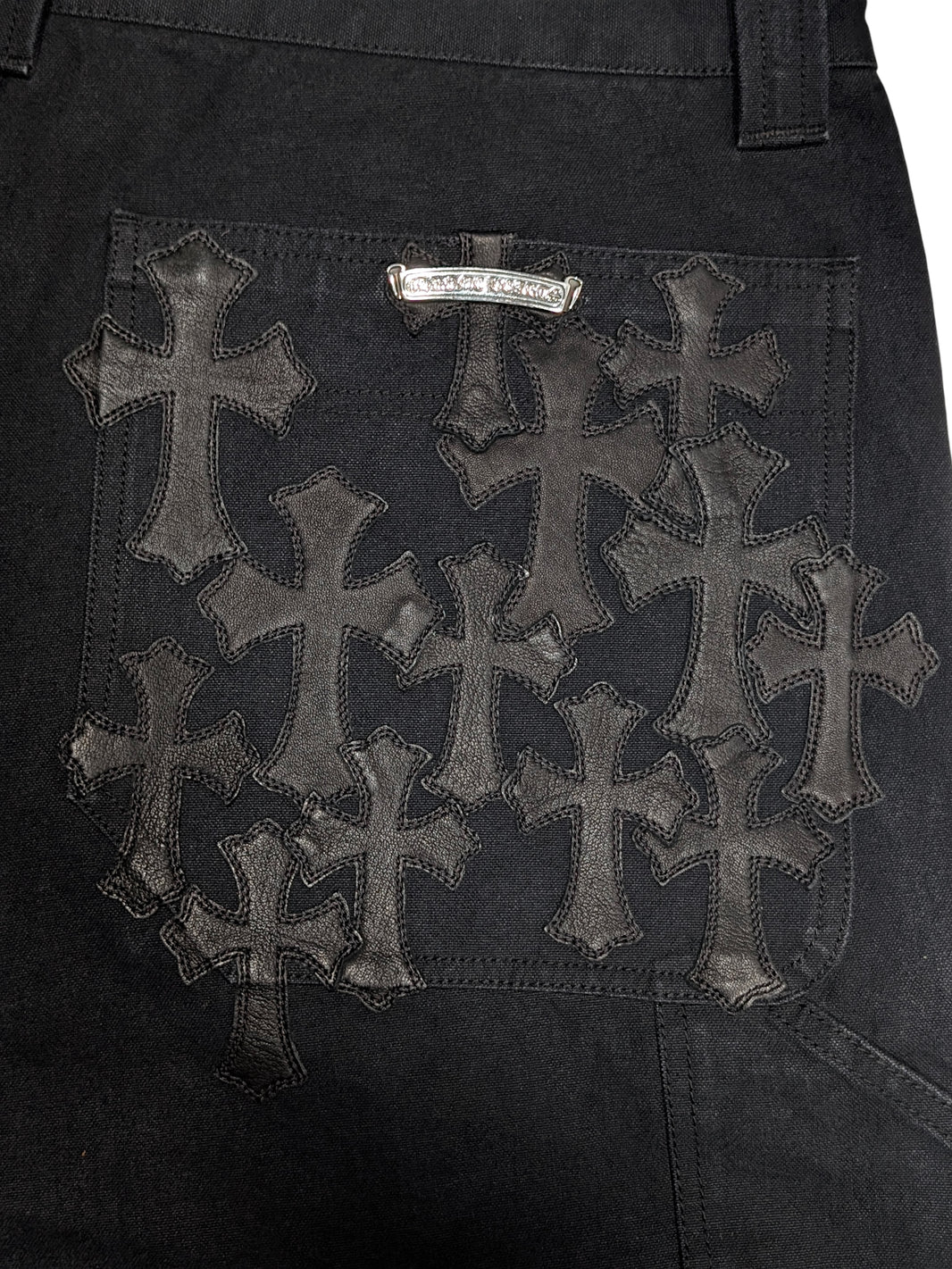 Chrome Hearts Carpenter Cross Patch Shorts Double Knee Verified YP Collective