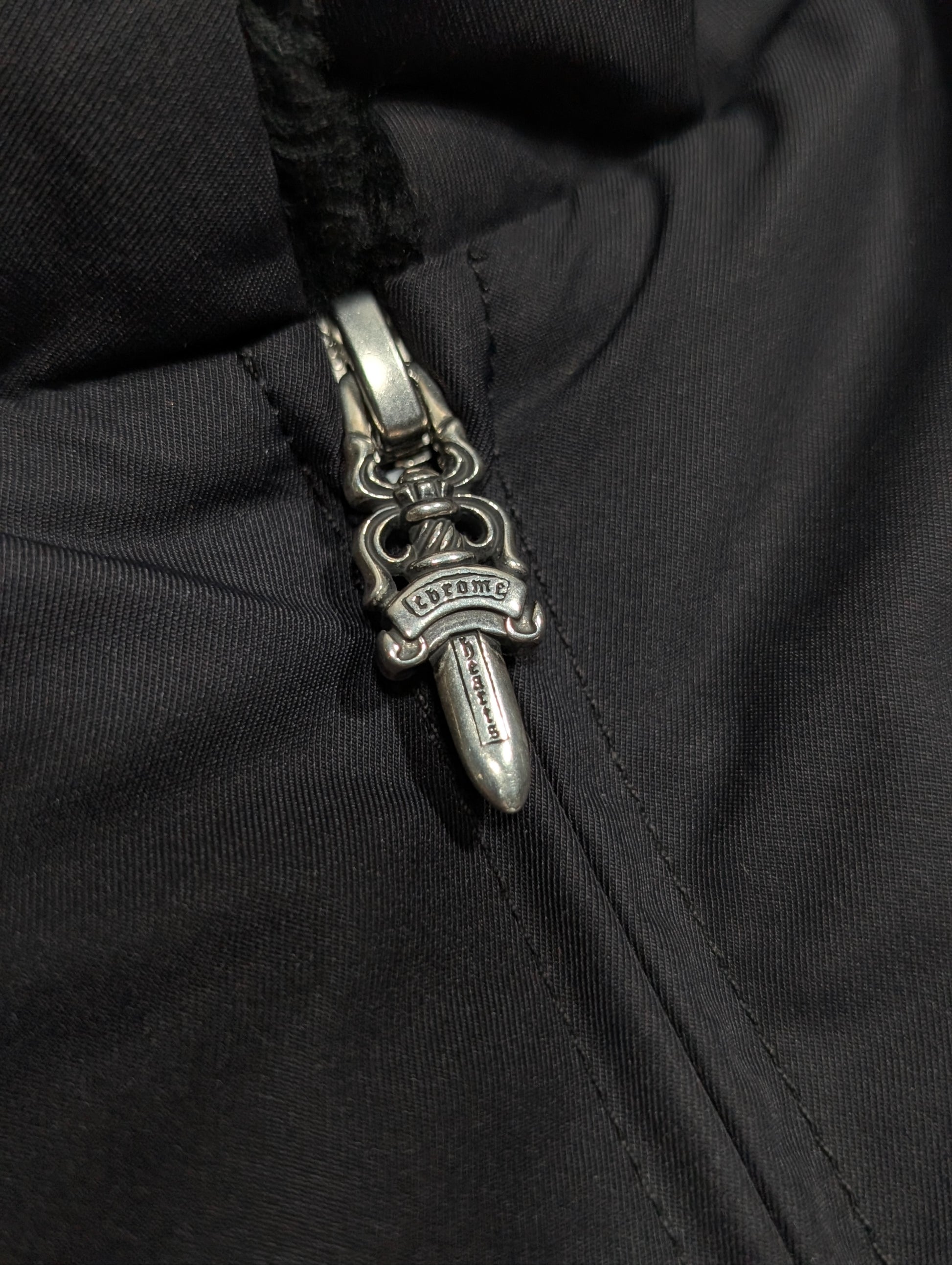 Chrome Hearts Cobra Racing Leather Cross Patch Jacket Rare Collectible