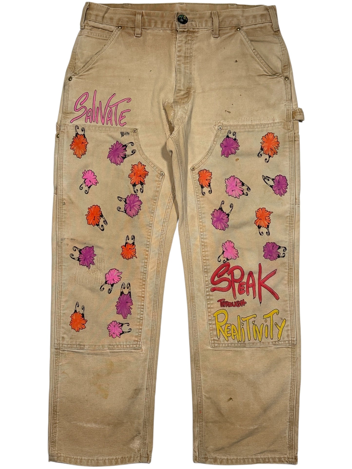 Hand Painted Vintage Carhartt Carpenter Double Knee