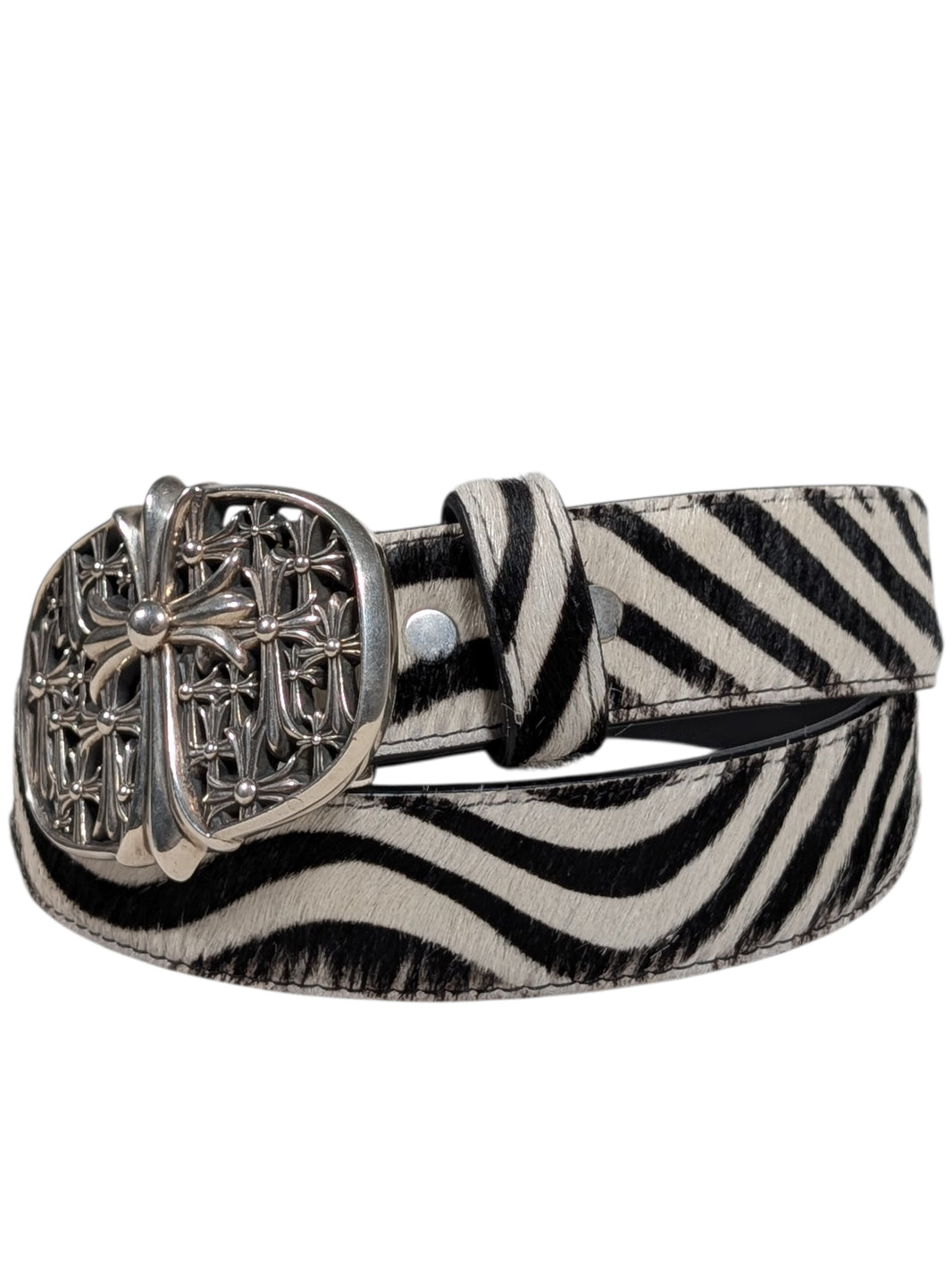AMAL Zebra Calf Hair Belt – Buckle System Verified YP Collective