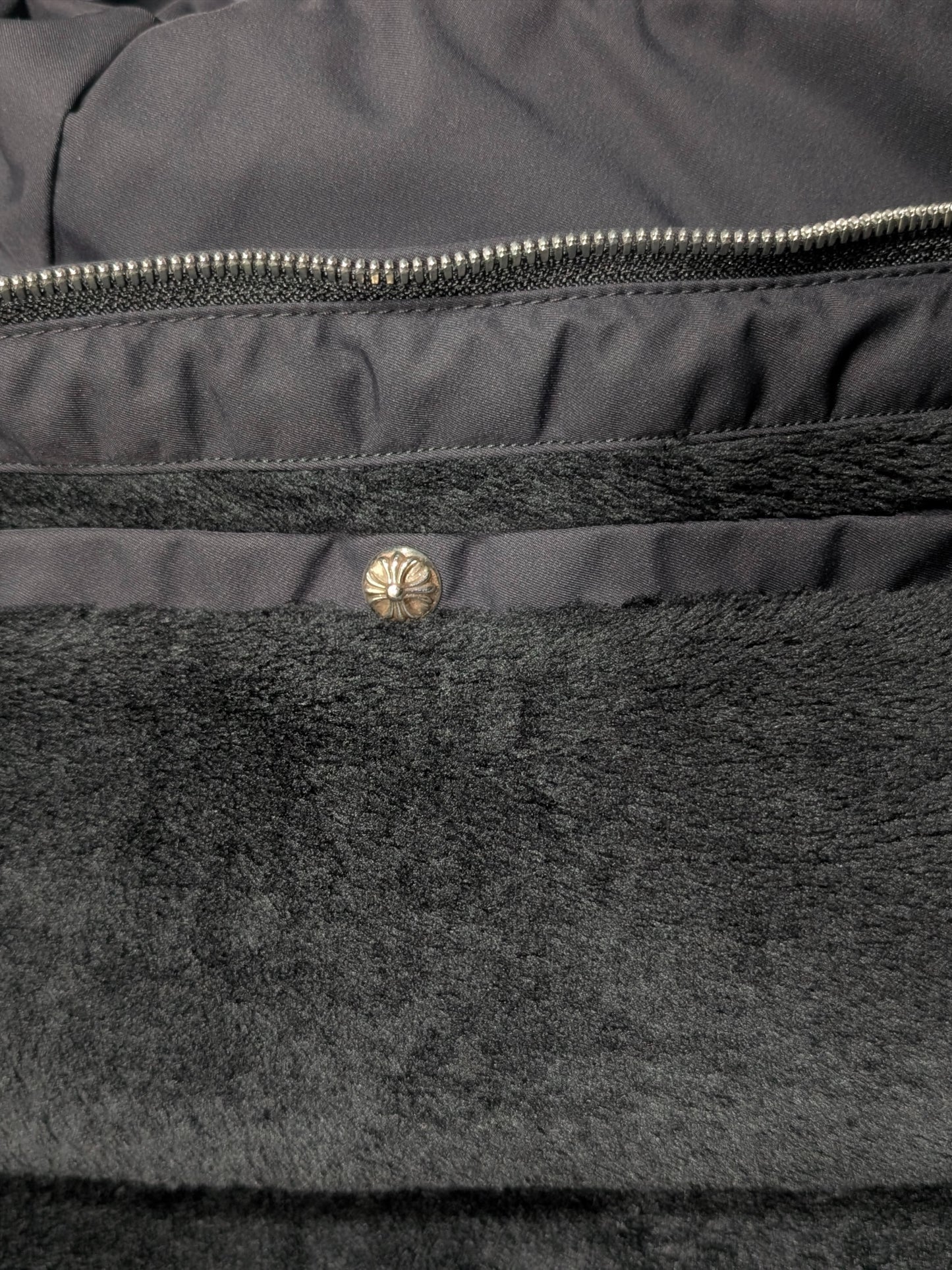 Chrome Hearts Cobra Racing Leather Cross Patch Jacket Sourced and Verified