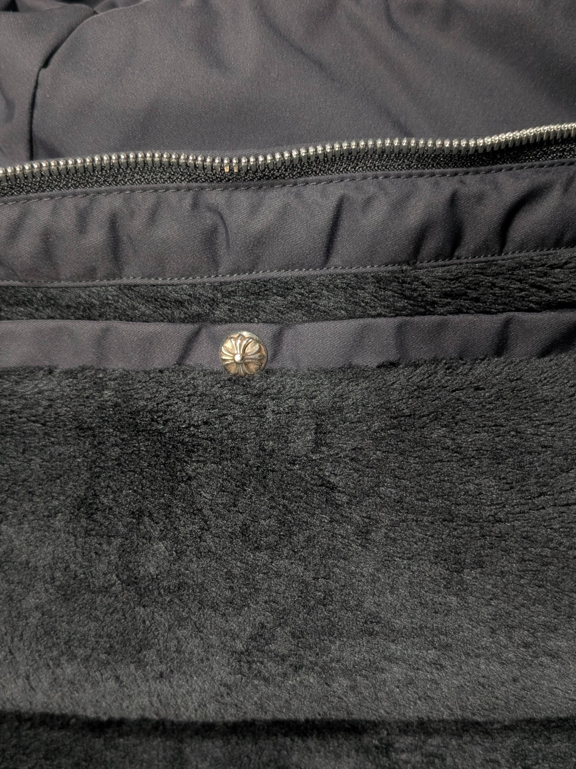 Chrome Hearts Cobra Racing Leather Cross Patch Jacket Sourced and Verified