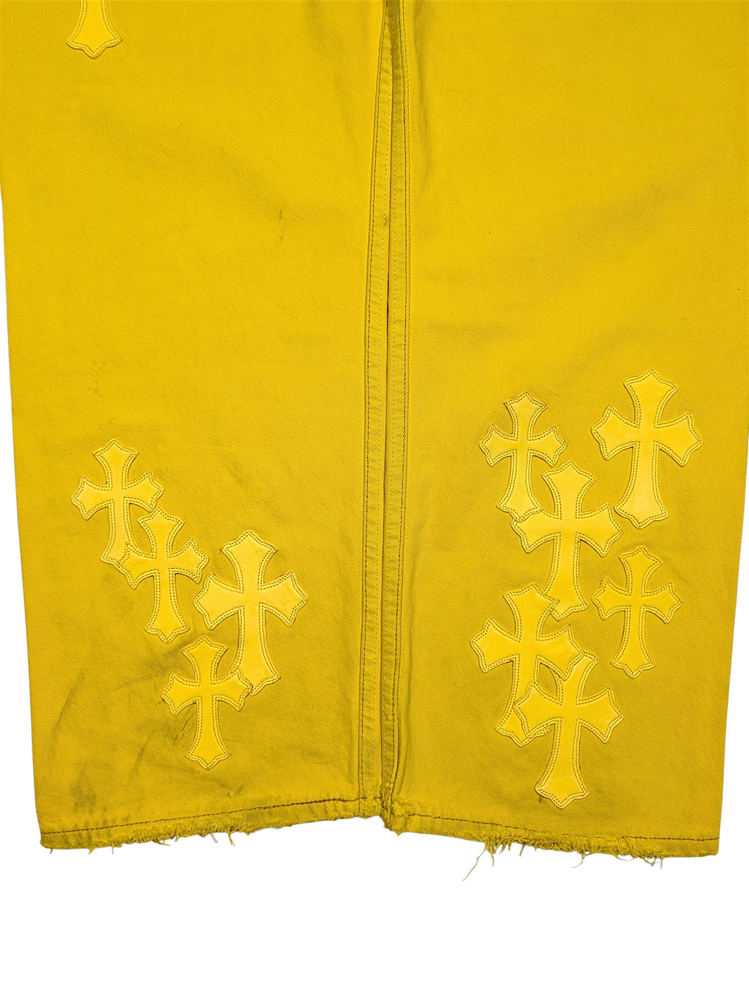 Chrome Hearts Yellow Levi's Cross Patch Jeans - Vegas Exclusive Authenticated Designer