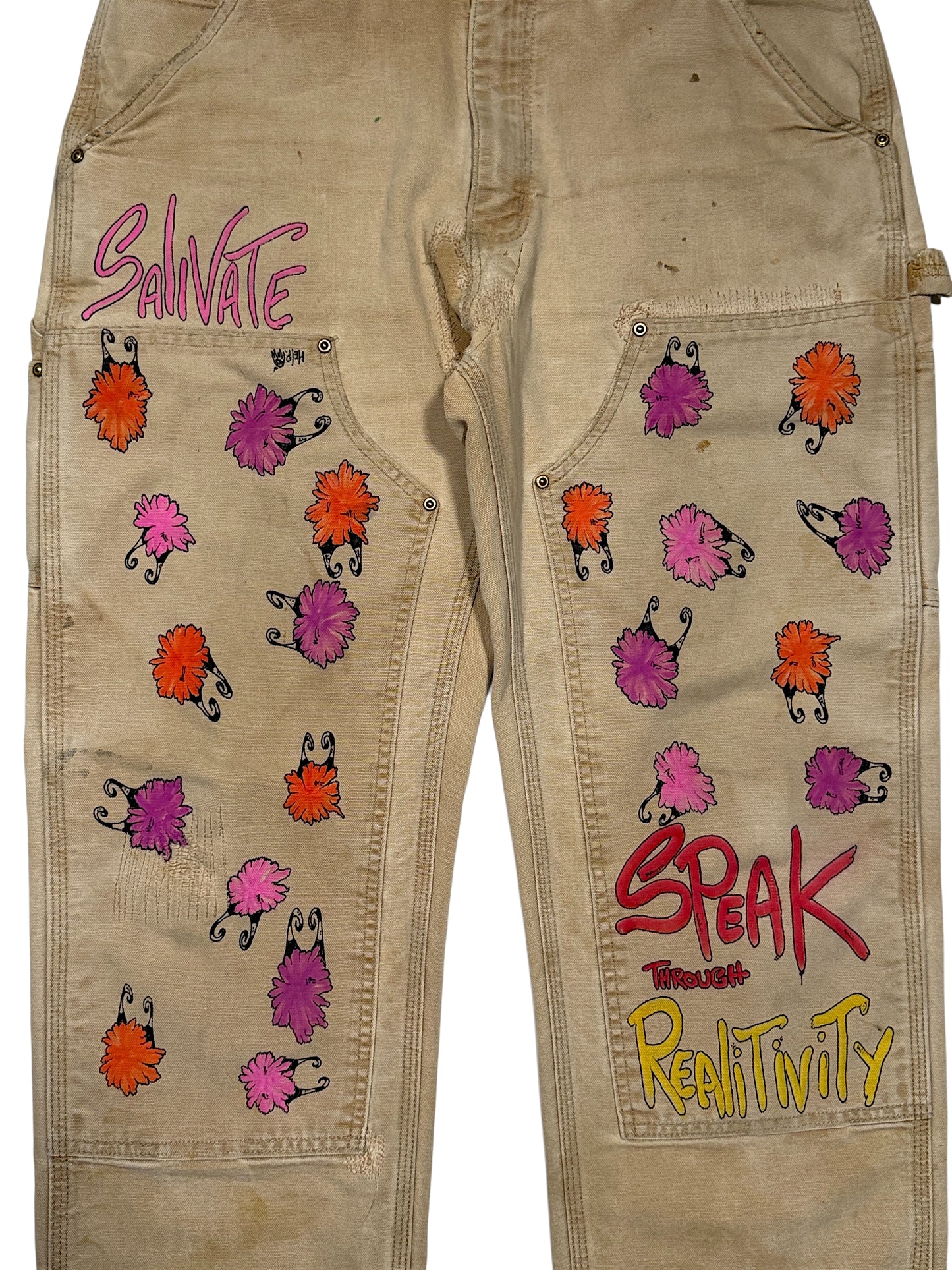 Hand Painted Vintage Carhartt Carpenter Double Knee