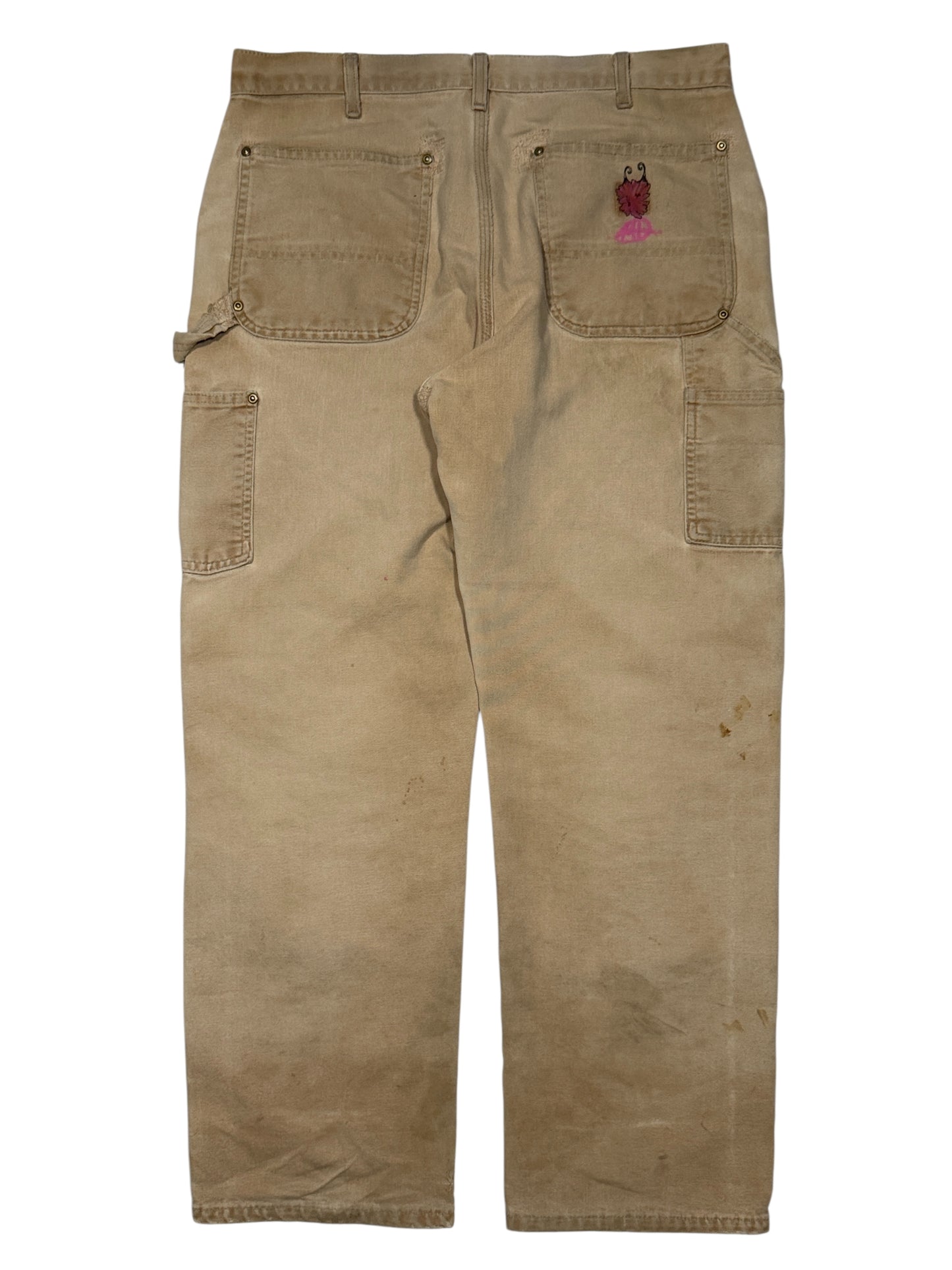 Hand Painted Vintage Carhartt Carpenter Double Knee