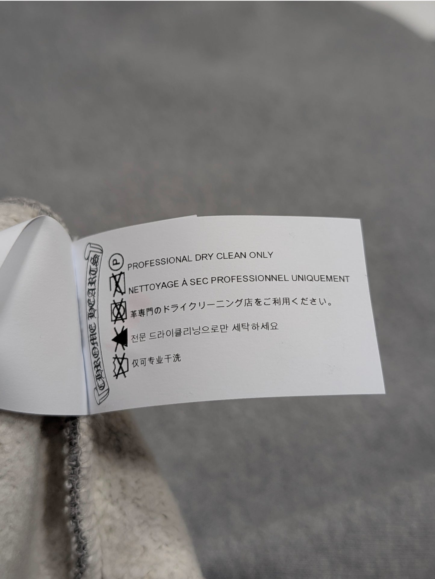 chrome hearts quarter zip sweater grey