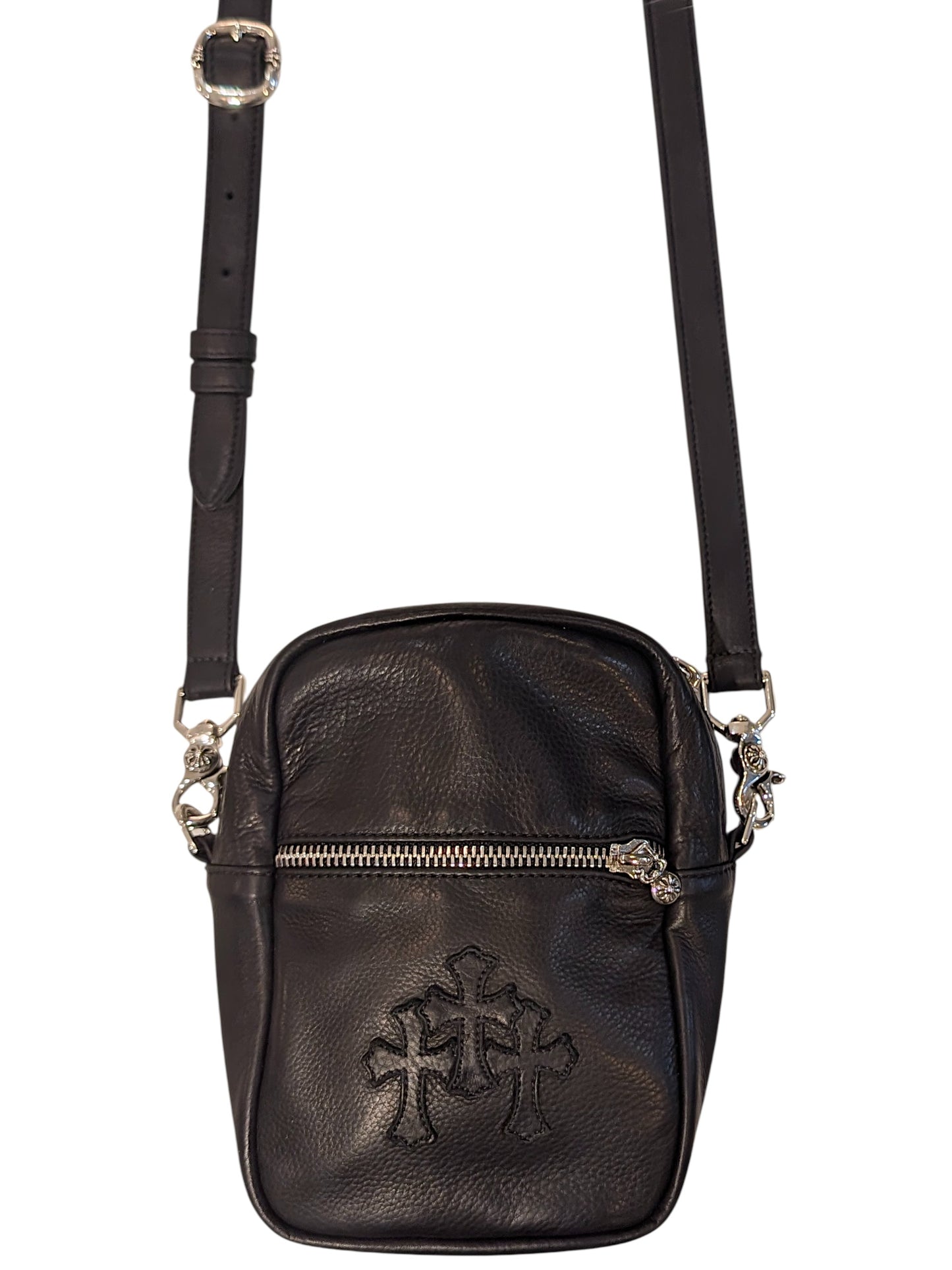 Chrome Hearts Cross Patch Taka Bag Black Sterling Silver Hardware