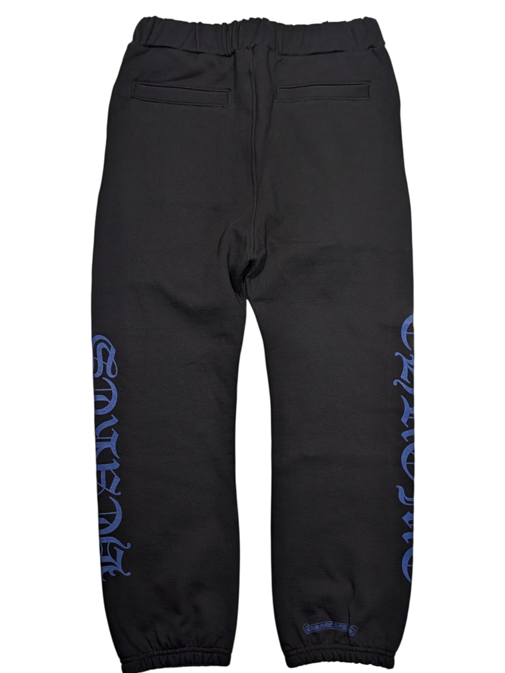 Chrome Hearts Blue Horseshoe Cross Sweatpants Sterling Silver Hardware