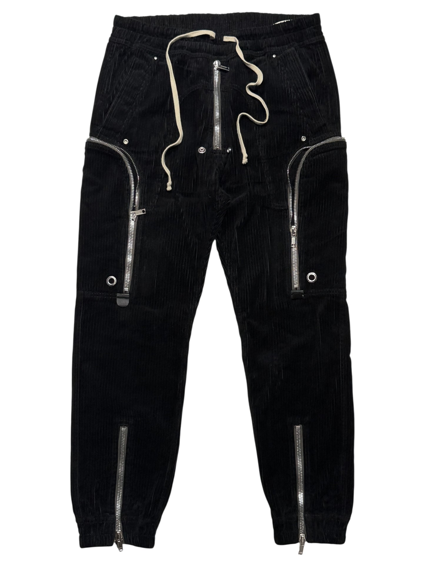 Rick Owens Corduroy Bauhaus Cargo Pants Black Authentic Pants