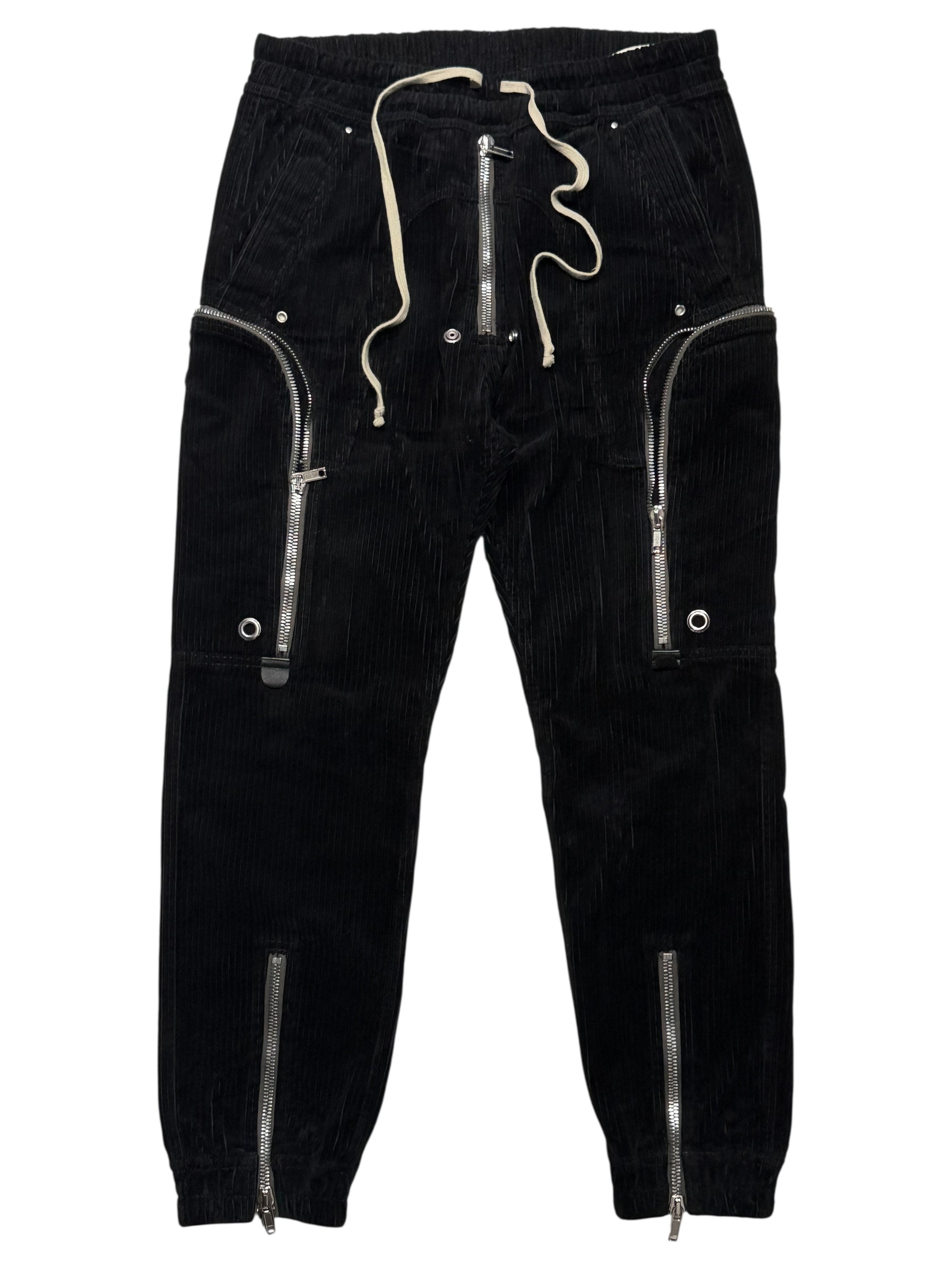 Rick Owens Corduroy Bauhaus Cargo Pants Black Authentic Pants