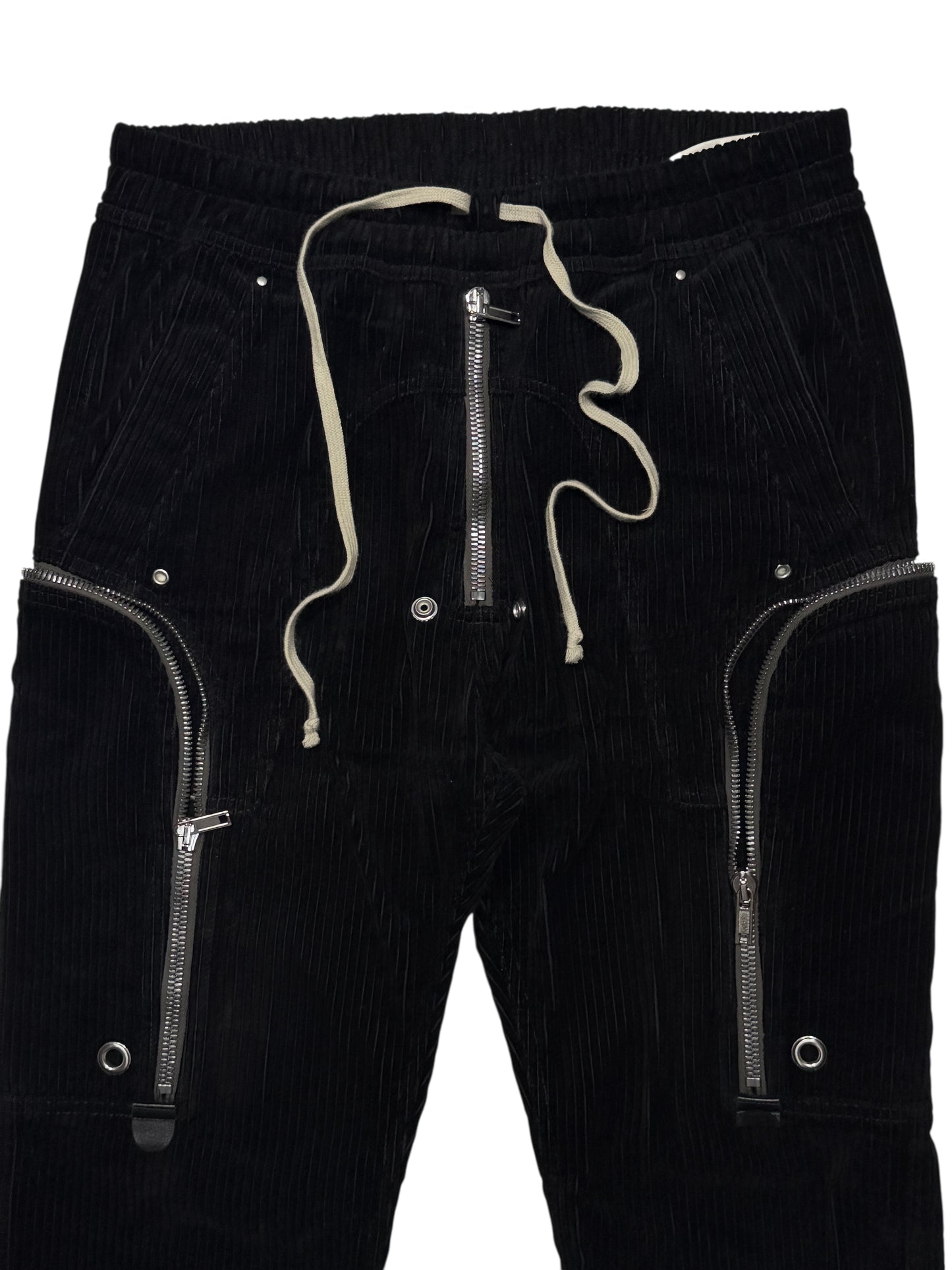 Rick Owens Corduroy Bauhaus Cargo Pants Black Verified YP Collective