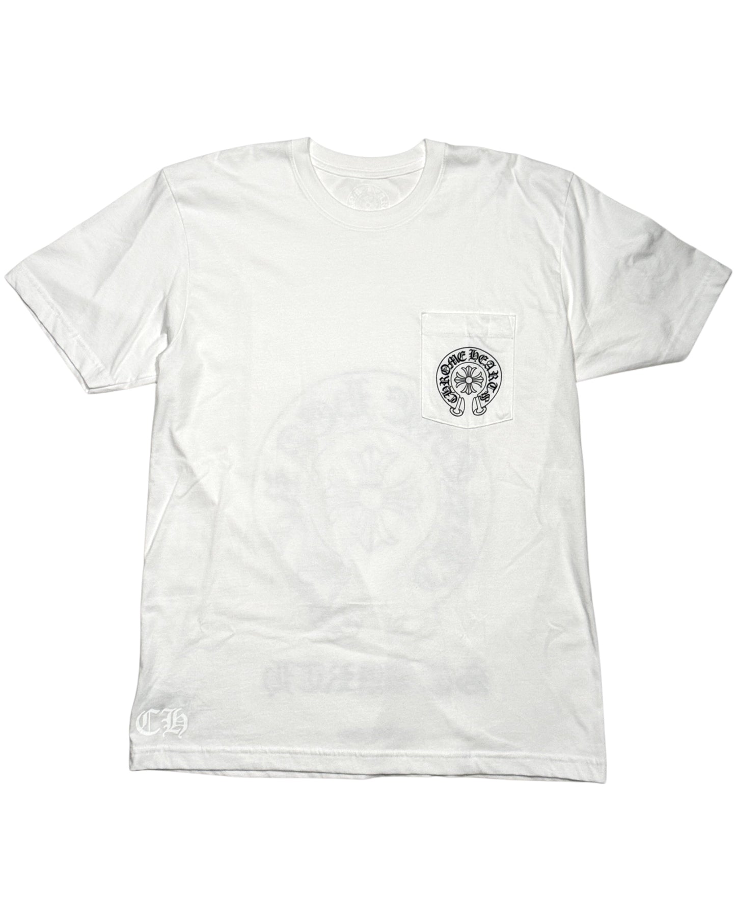 Chrome Hearts St Barths Exclusive Pocket Tee White Sterling Silver Hardware