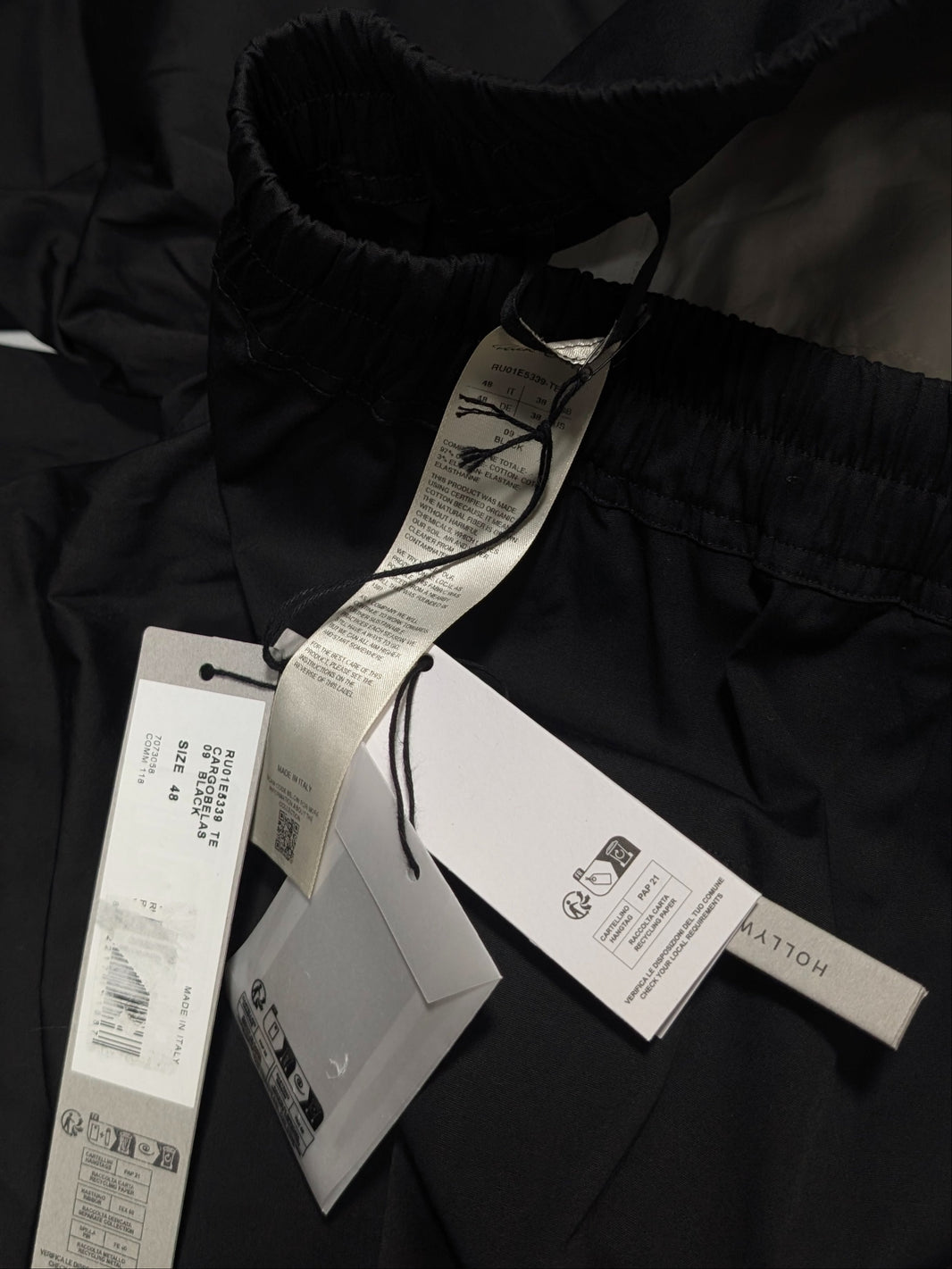 Rick Owens SS25 Black Cargobelas Pants Verified YP Collective