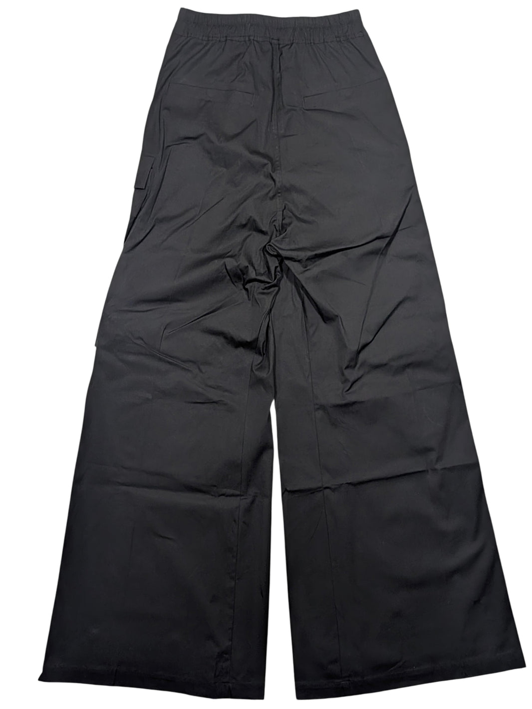 Rick Owens SS25 Black Cargobelas Pants Sterling Silver Hardware