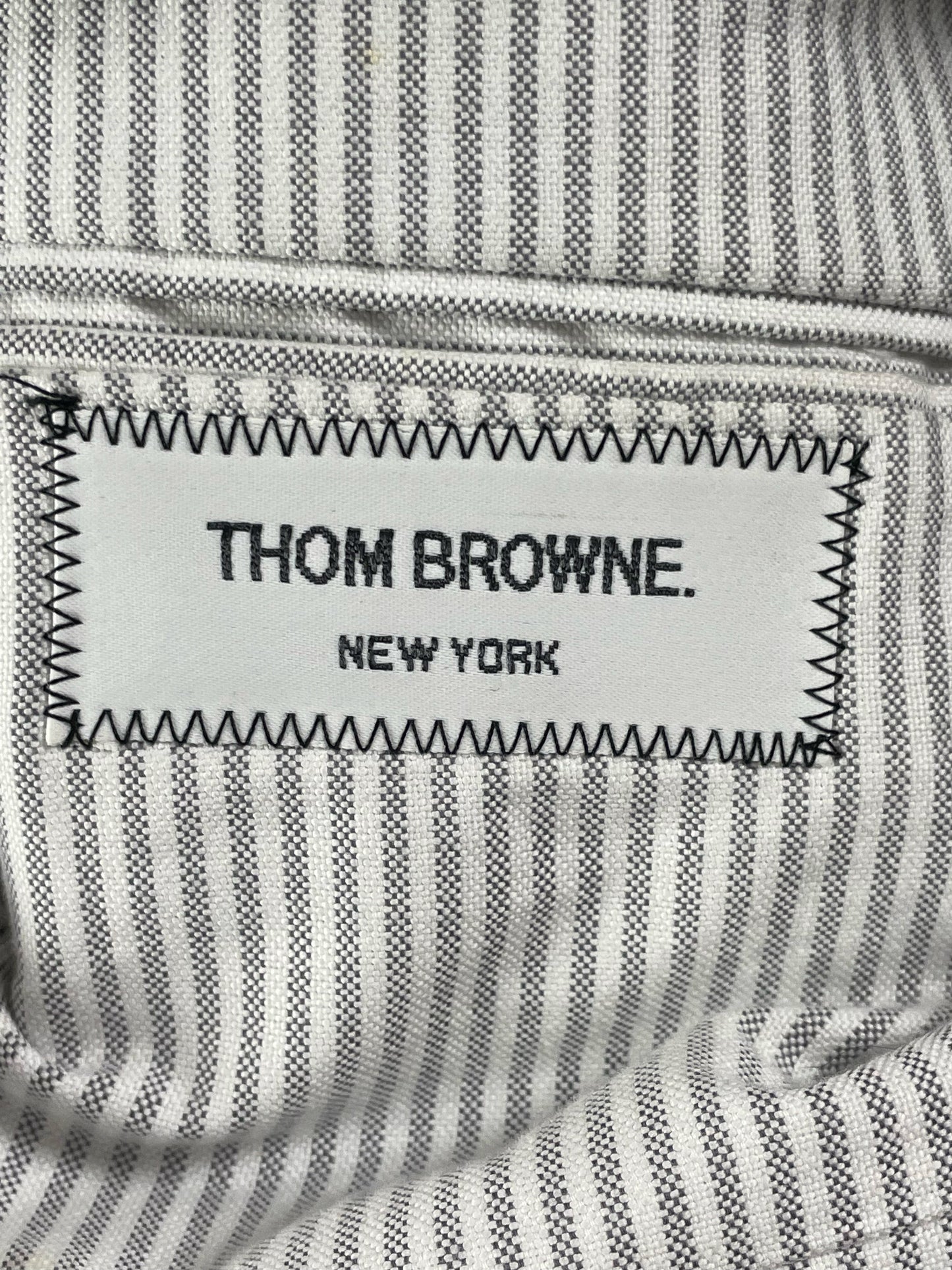 Thom Browne New York navy cotton canvas fair isle ski blazer