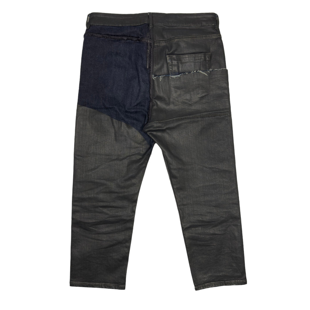 Rick Owens Runway Sample Torrence Cut Cropped Panel Collage Pants Sterling Silver Hardware