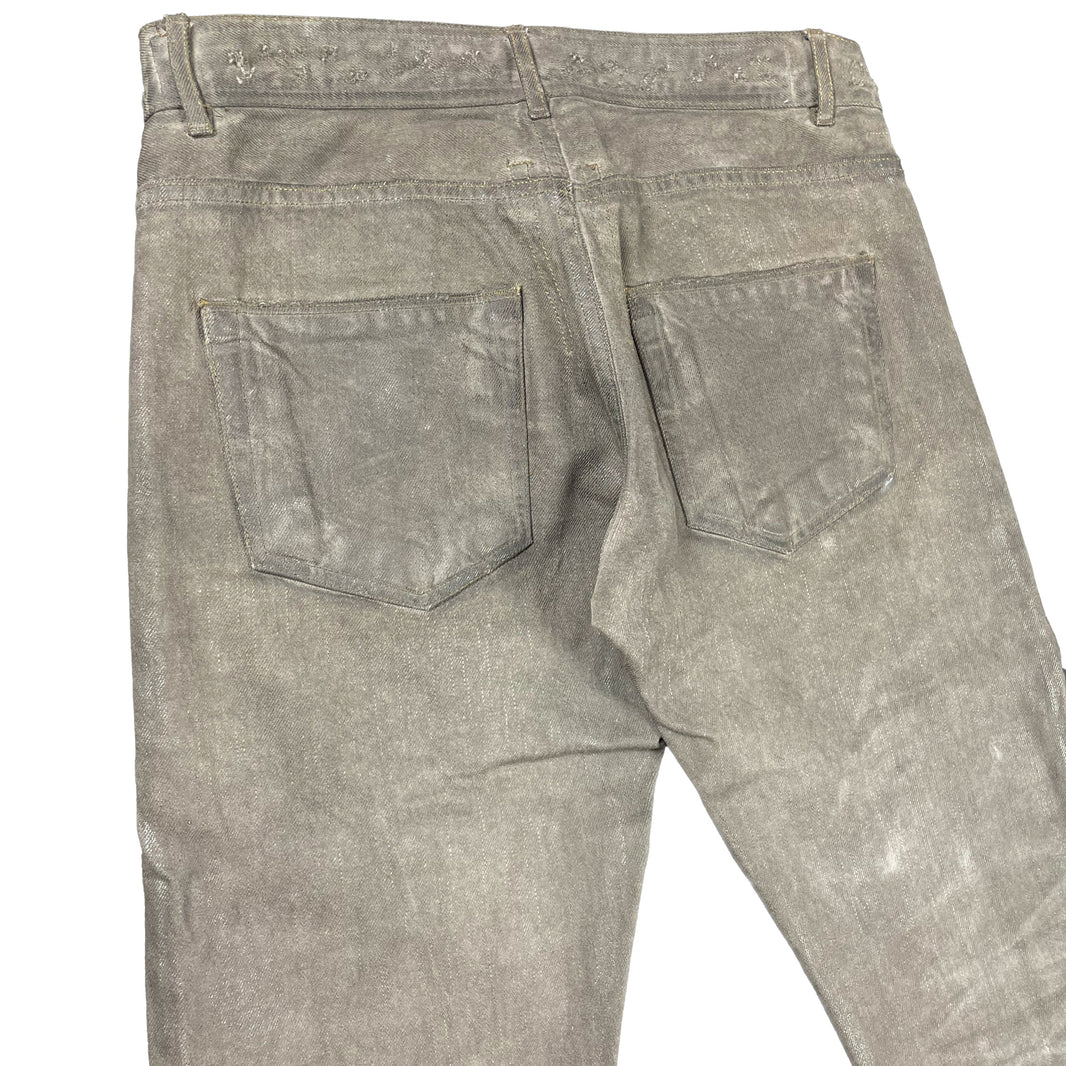 Rick Owens 2010 Silver Mud Wash Detroit Cut Denim Verified YP Collective
