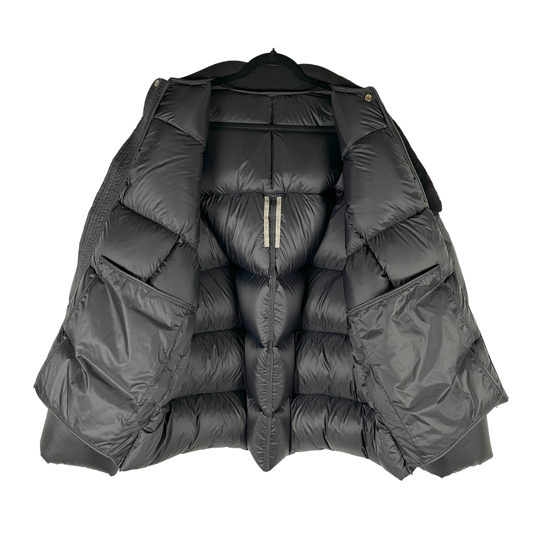 Rick Owens Lamb Shearling Flight Jacket - Black Butter Archival